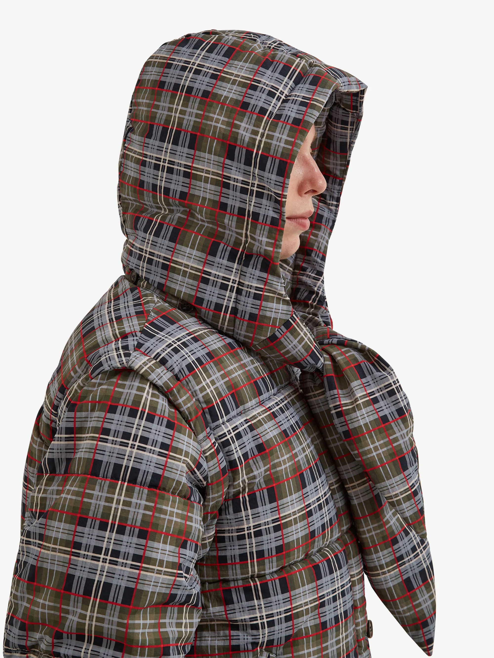 Damson Madder Pearl Puffer - Multi Check - Image 2