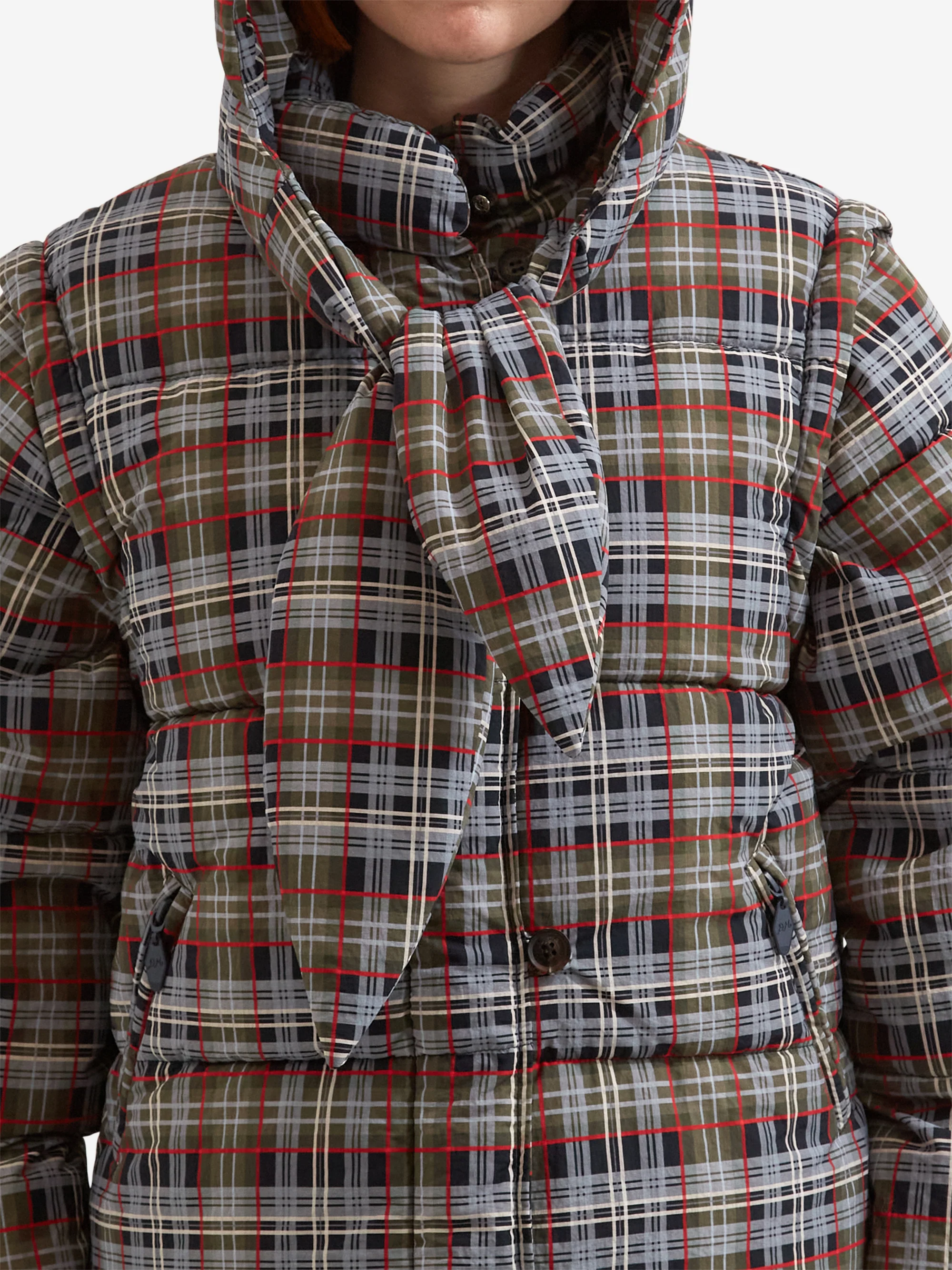 Damson Madder Pearl Puffer - Multi Check - Image 3