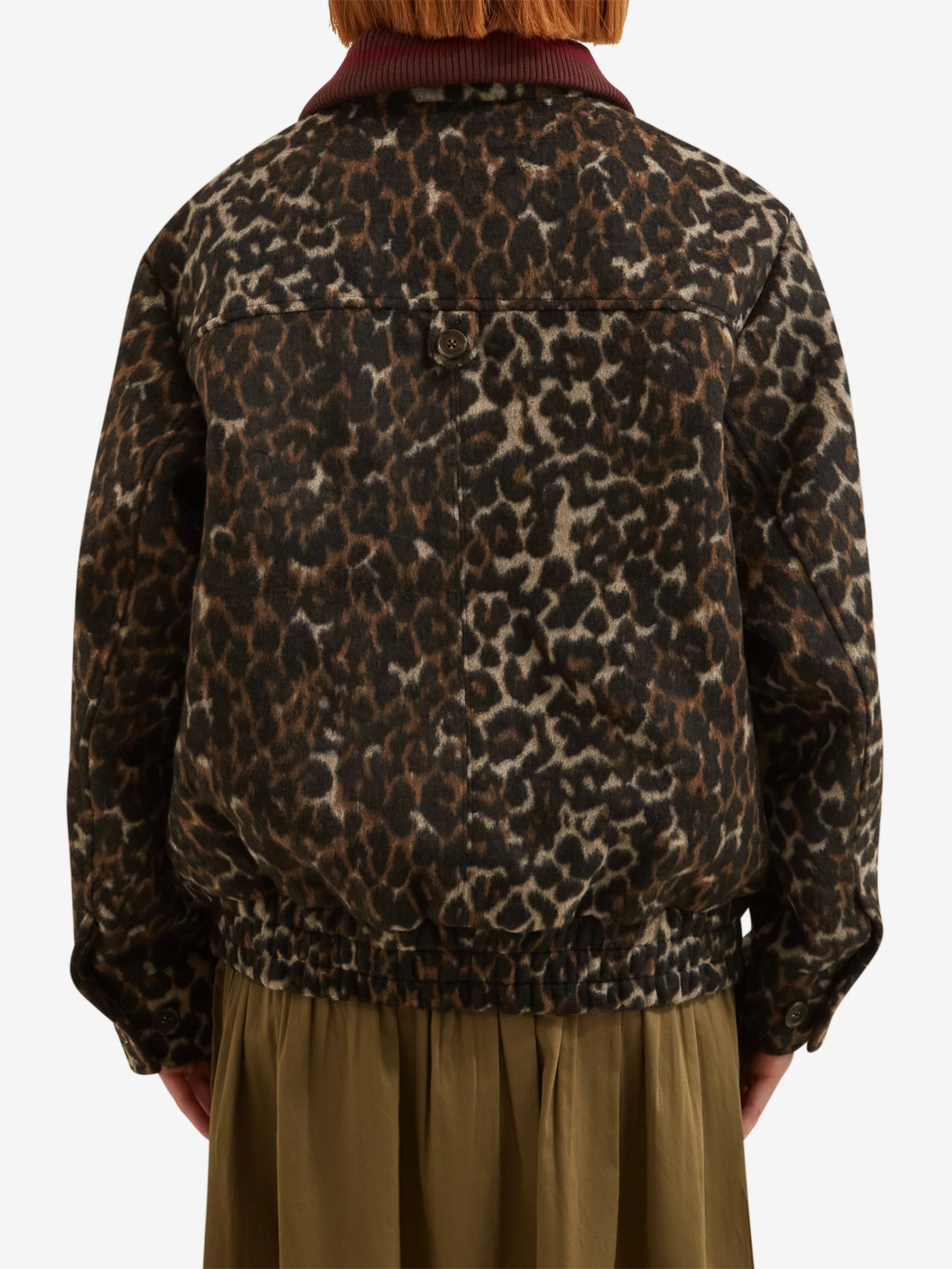 Damson Madder Pixie Wool Bomber - Leopard - Image 4