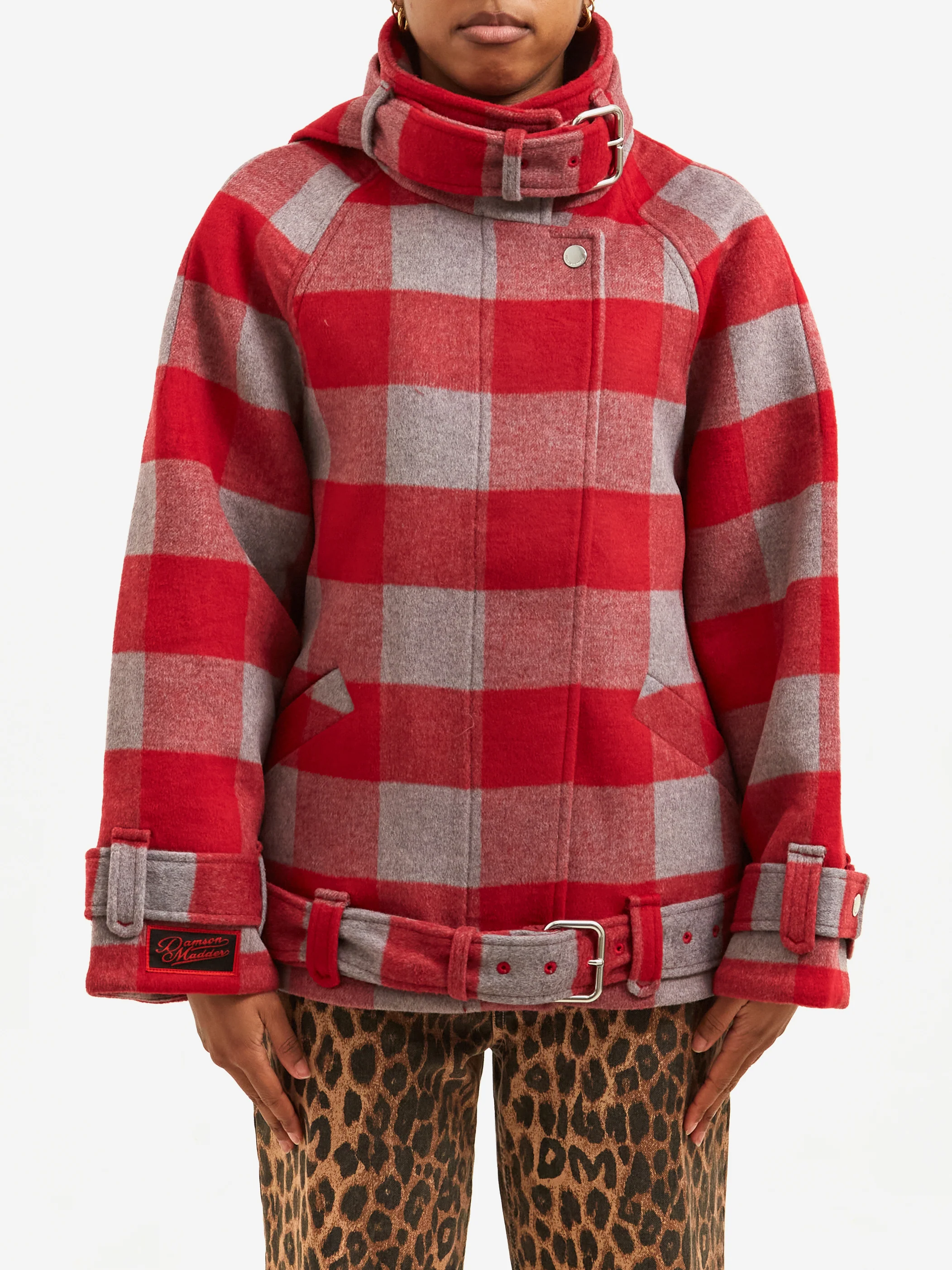 Damson Madder Polly Wool Bomber - Red