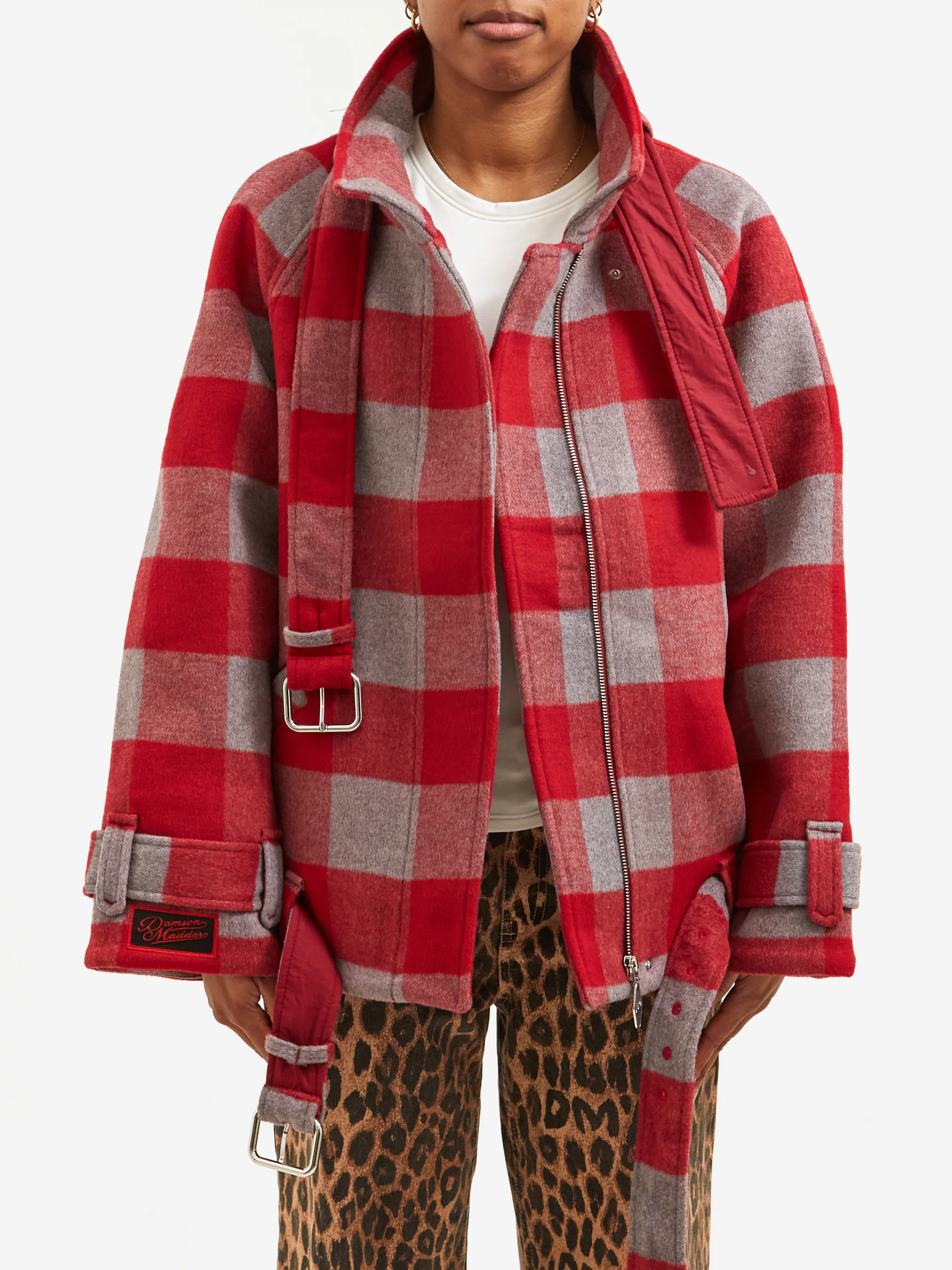 Damson Madder Polly Wool Bomber - Red - Image 2