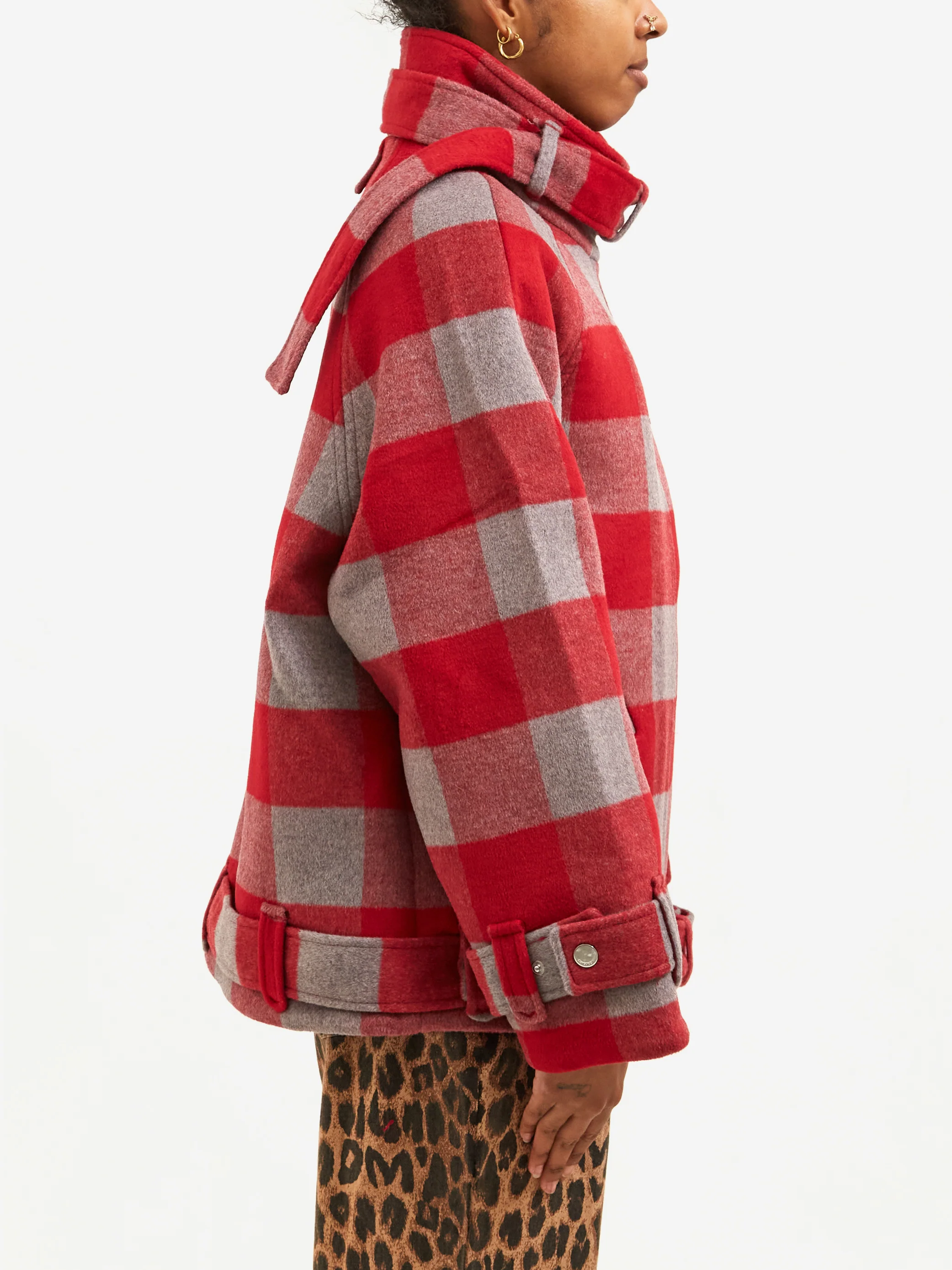 Damson Madder Polly Wool Bomber - Red - Image 4