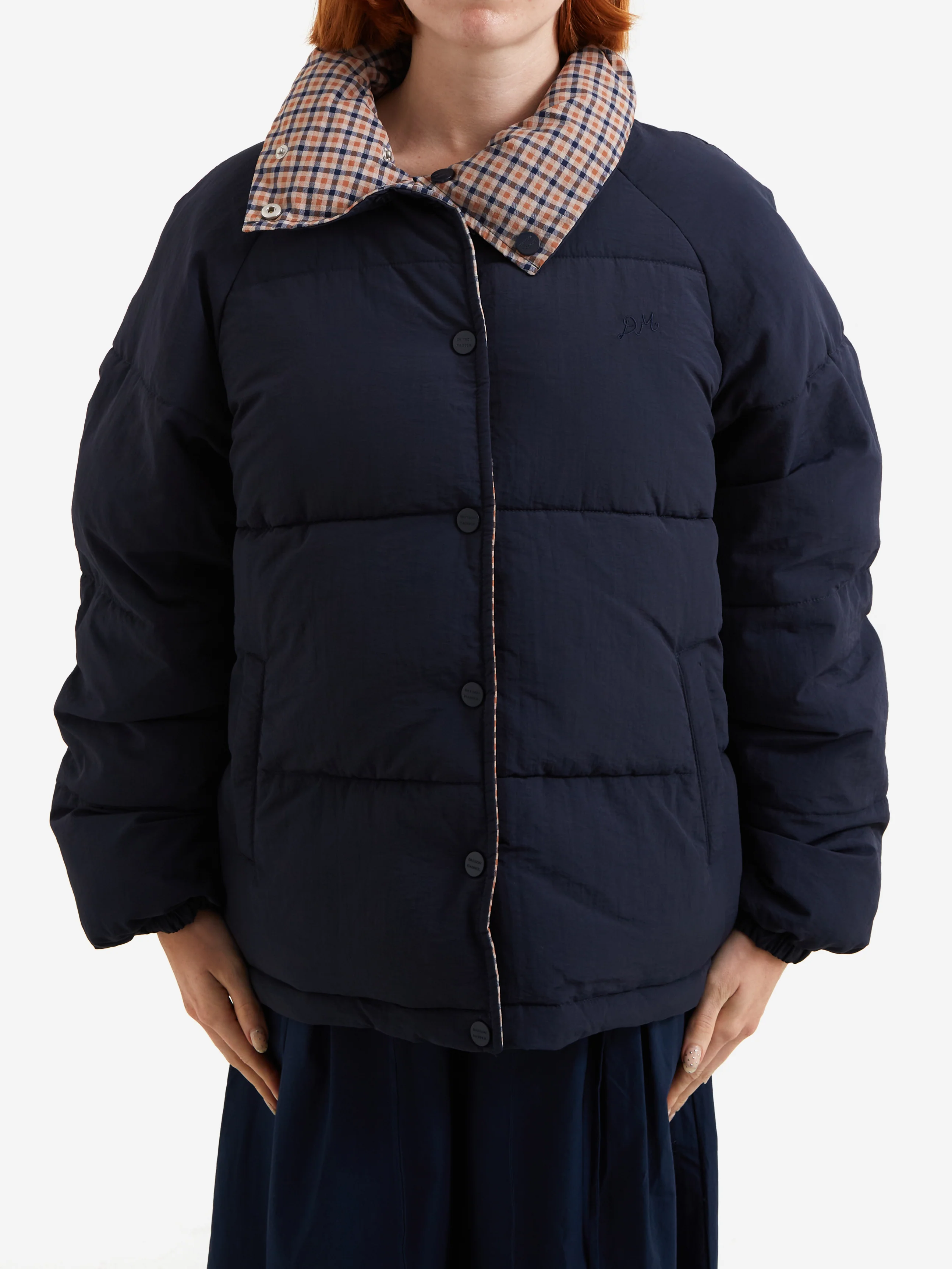 Damson Madder Reversible Opal Puffer - Navy