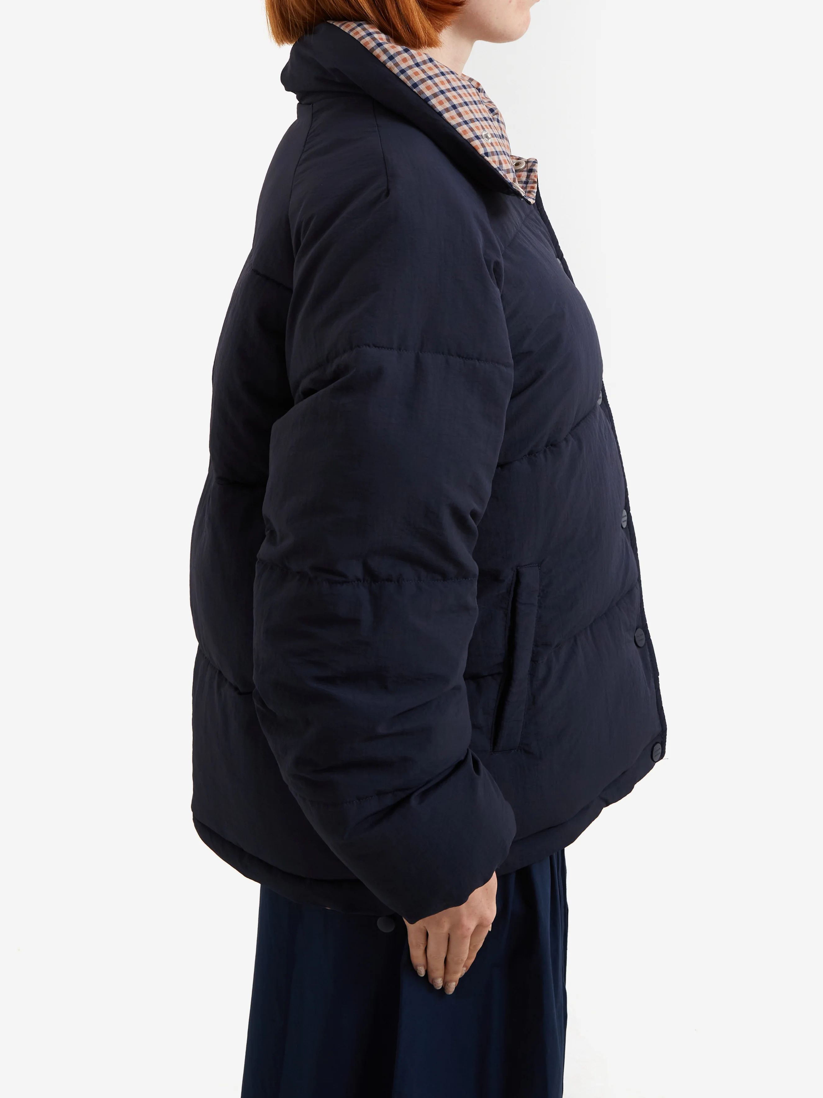 Damson Madder Reversible Opal Puffer - Navy - Image 5