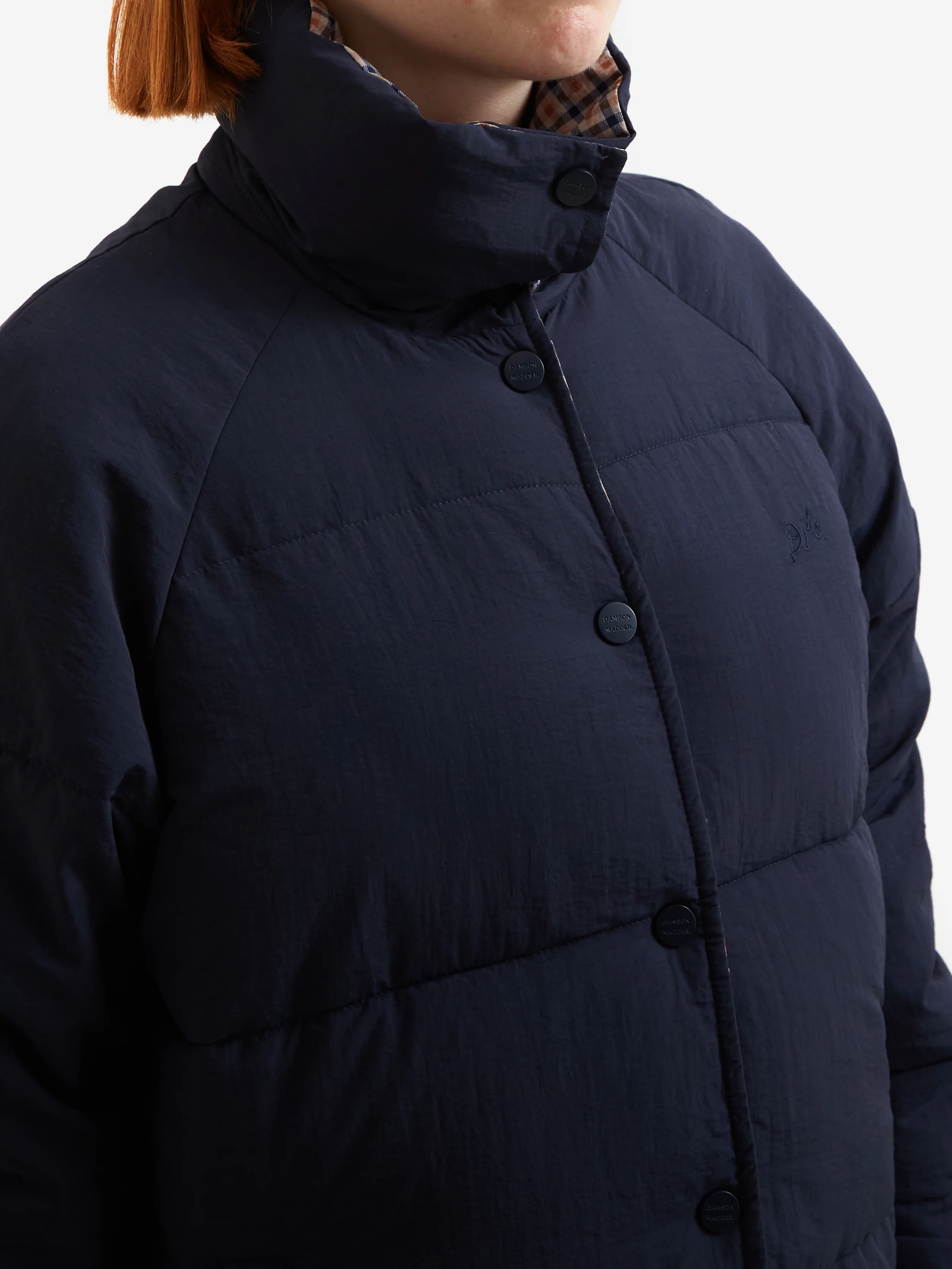 Damson Madder Reversible Opal Puffer - Navy - Image 7