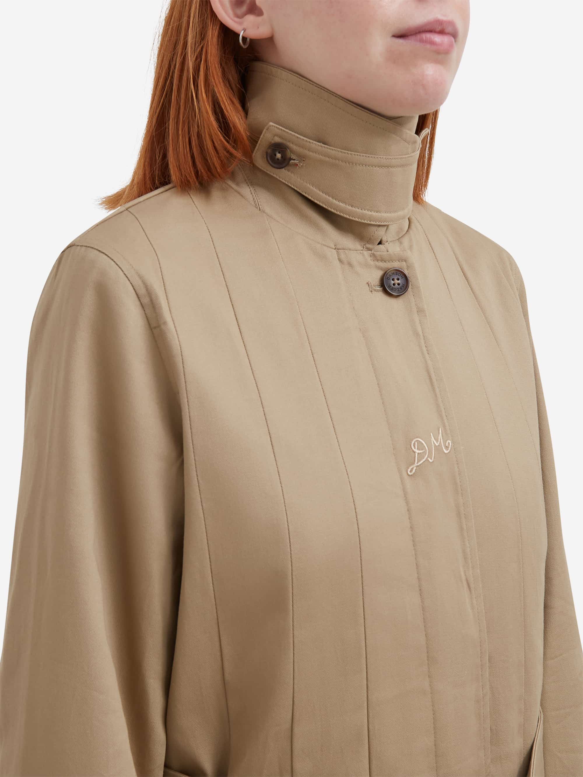 Damson Madder Sofia Pleated Trench - Light Stone - Image 5