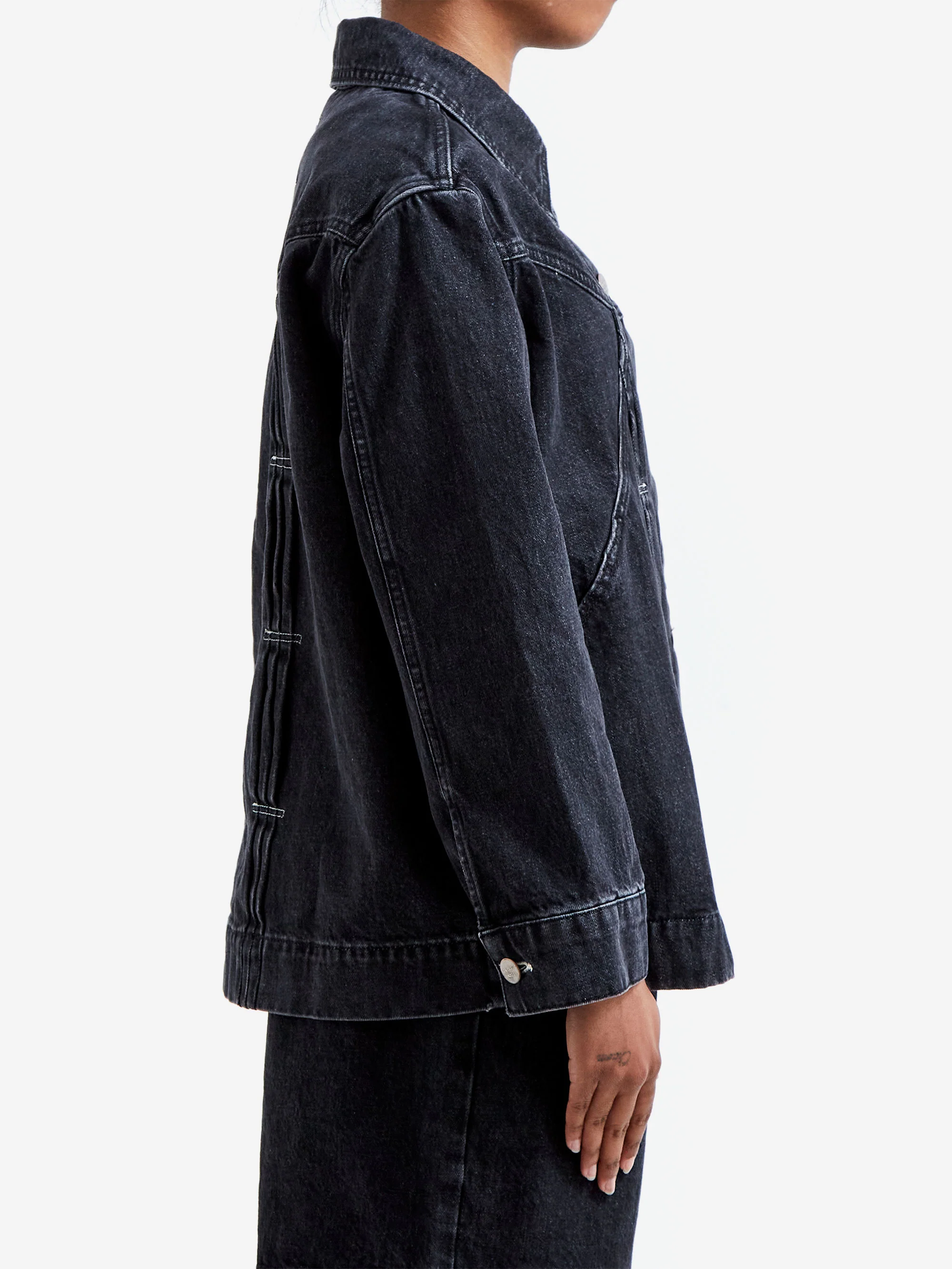 Damson Madder Stevie Shacket - Washed Black - Image 3