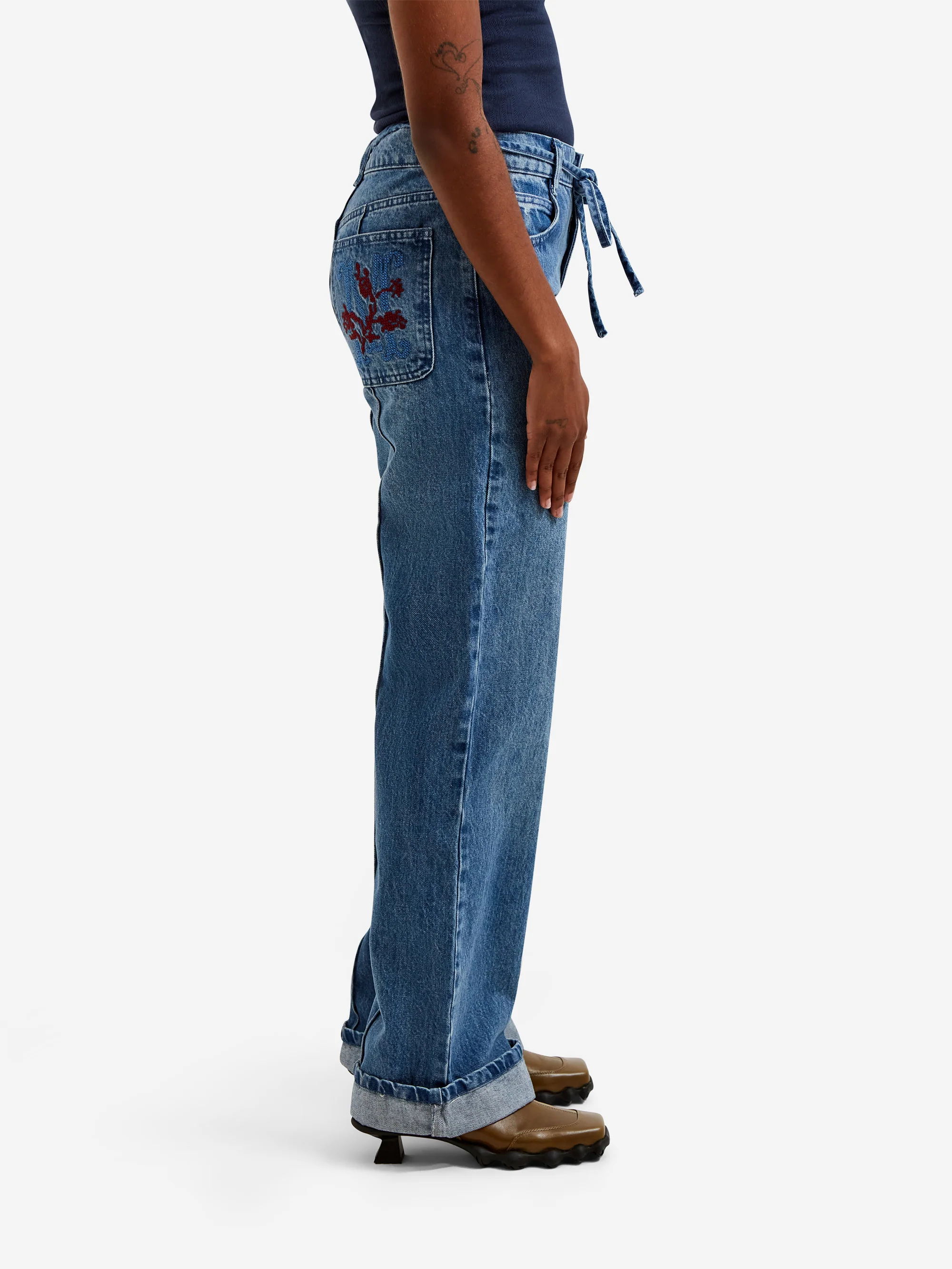 Damson Madder Sylvie Jeans - Bayou Wash - Image 2