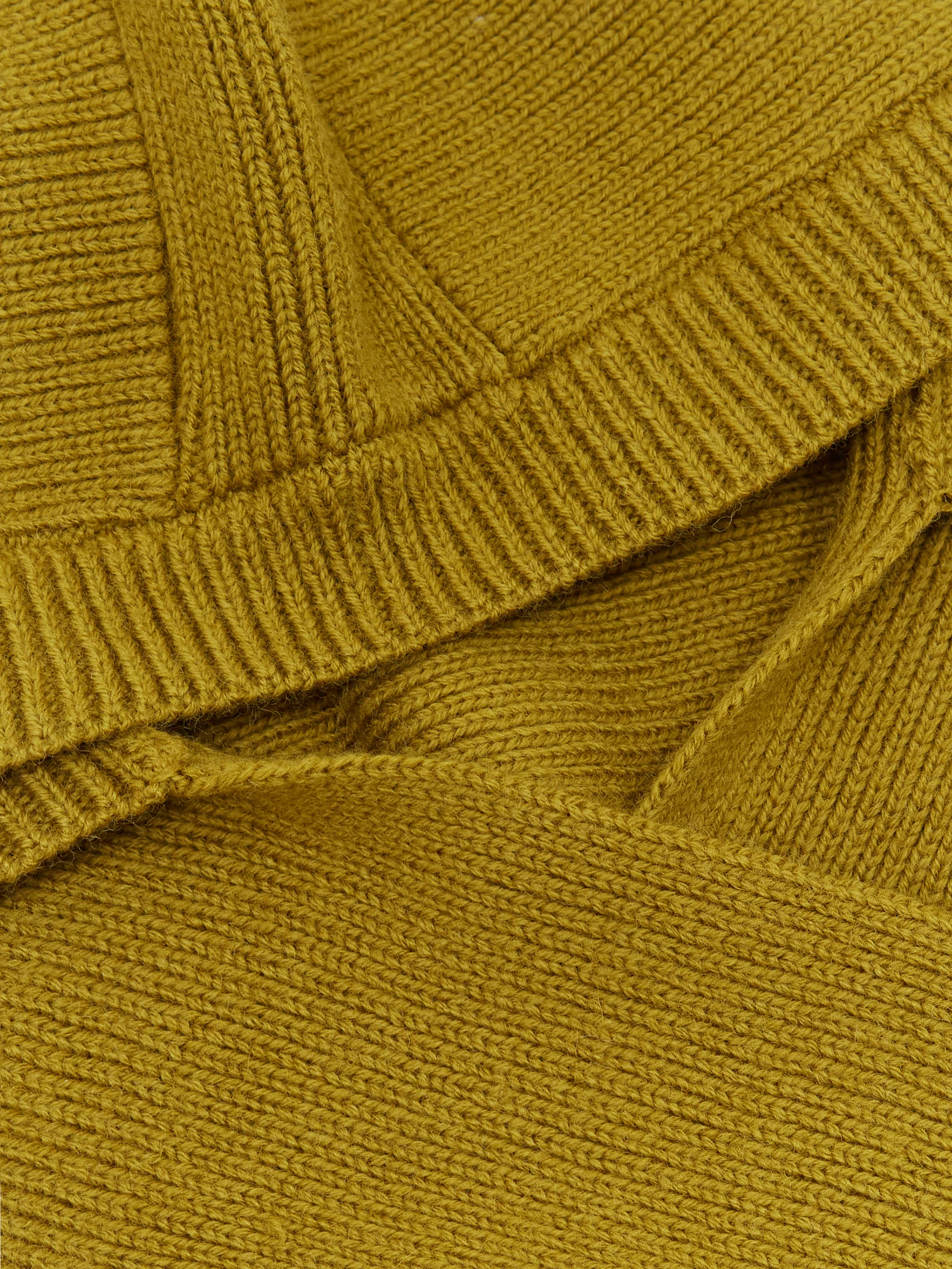 Damson Madder Tassel Hooded Scarf - Olive - Image 2