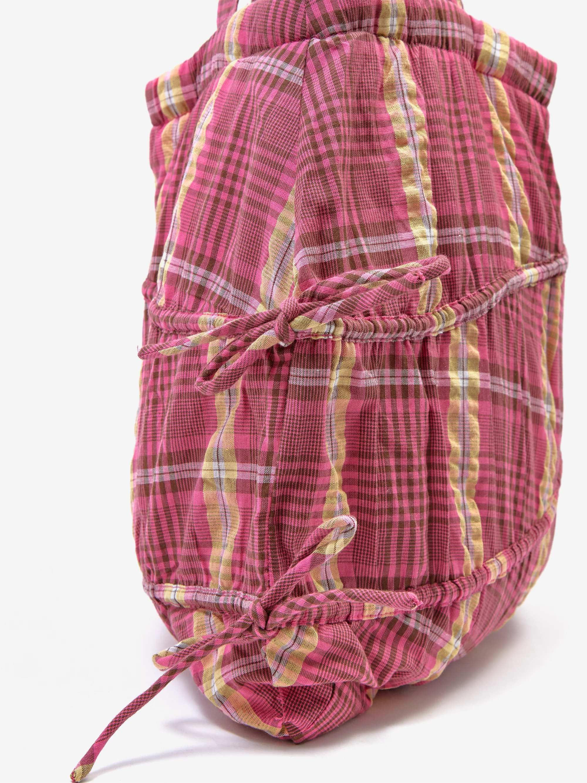Damson Madder Wavy Bow Tote Bag - Pink - Image 2