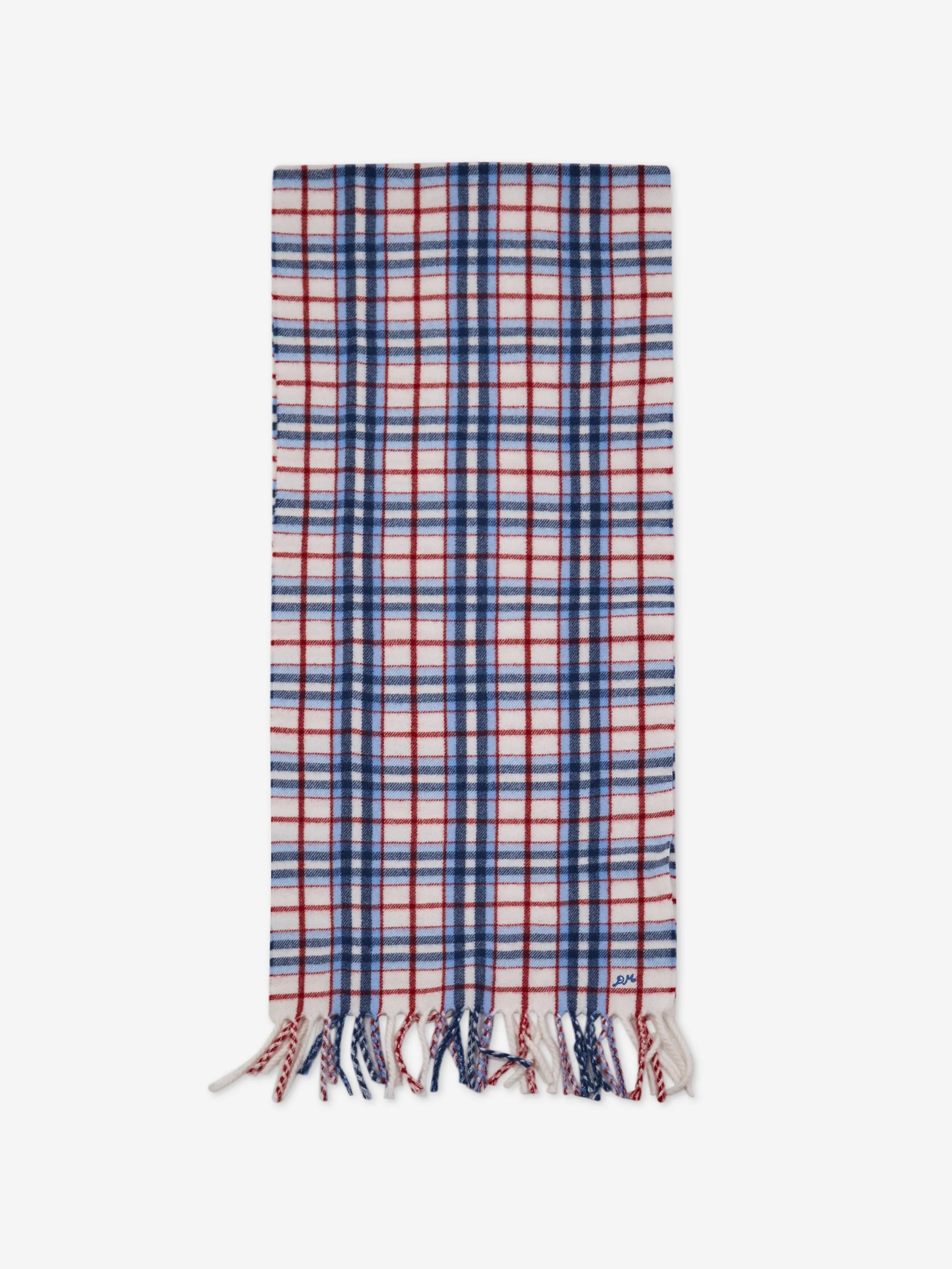 Damson Madder Wool Scarf In Bonnie Check - Image 2