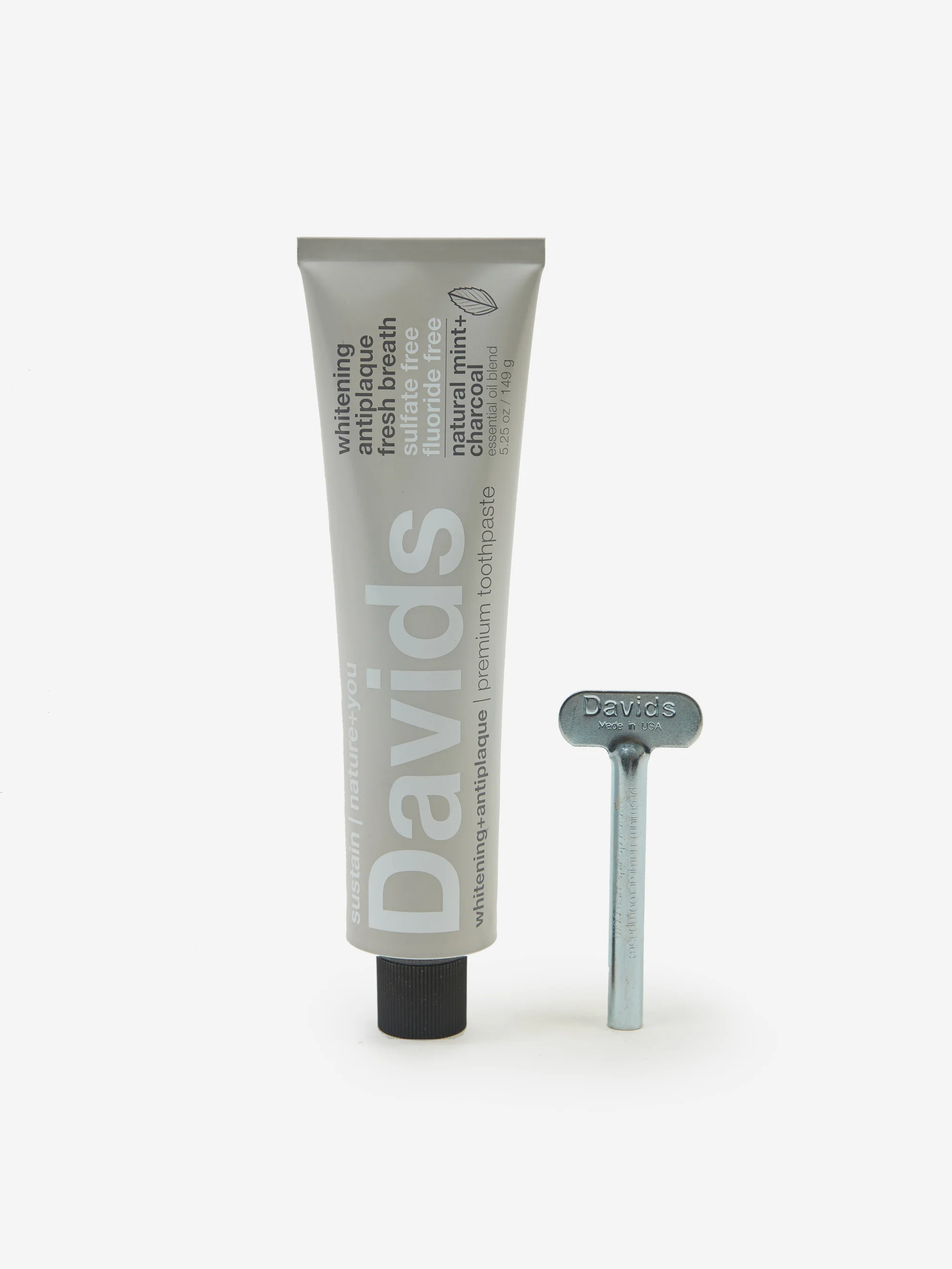 Davids Natural Premium Toothpaste - Charcoal/Peppermint