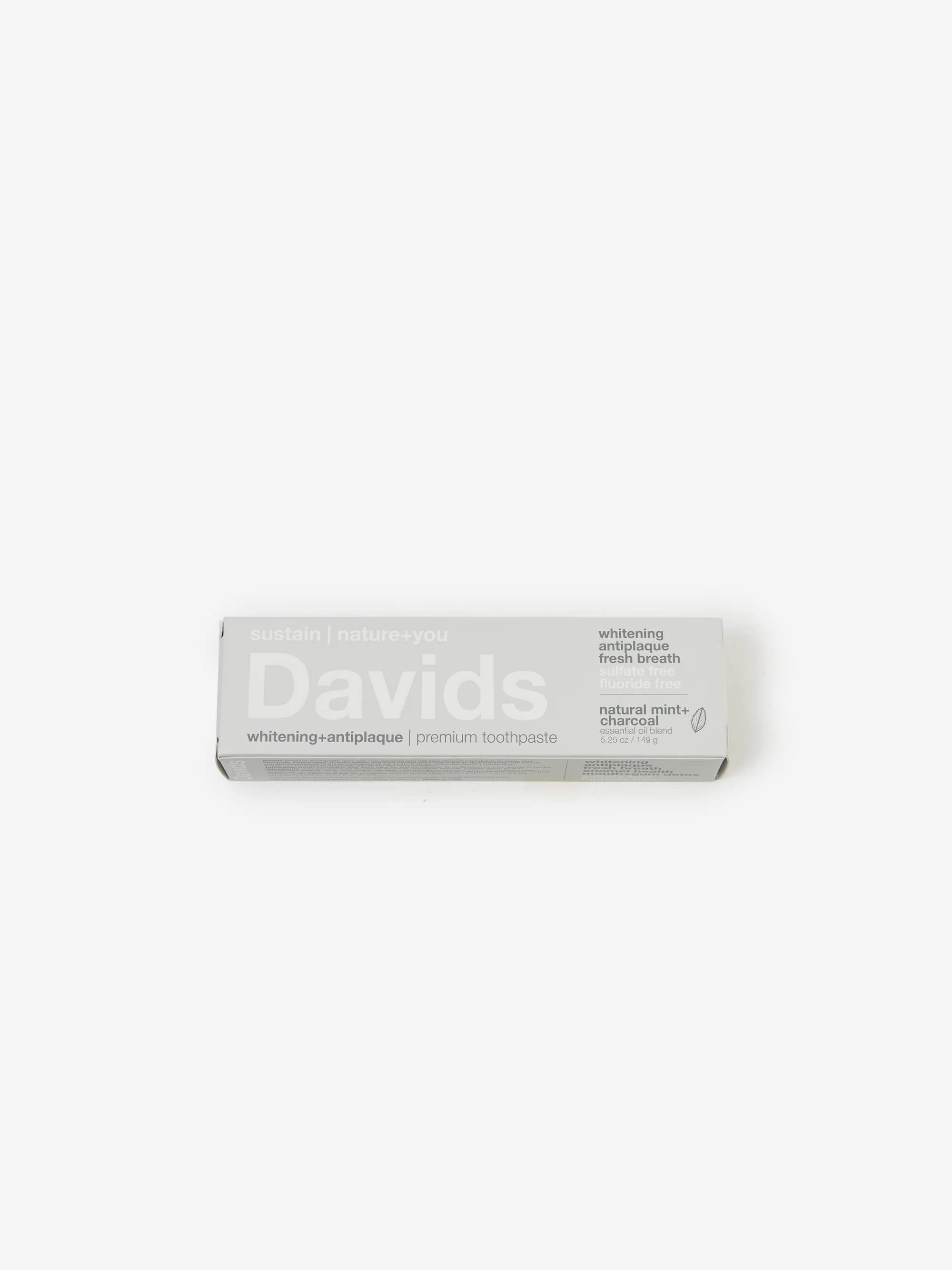 Davids Natural Premium Toothpaste - Charcoal/Peppermint - Image 2