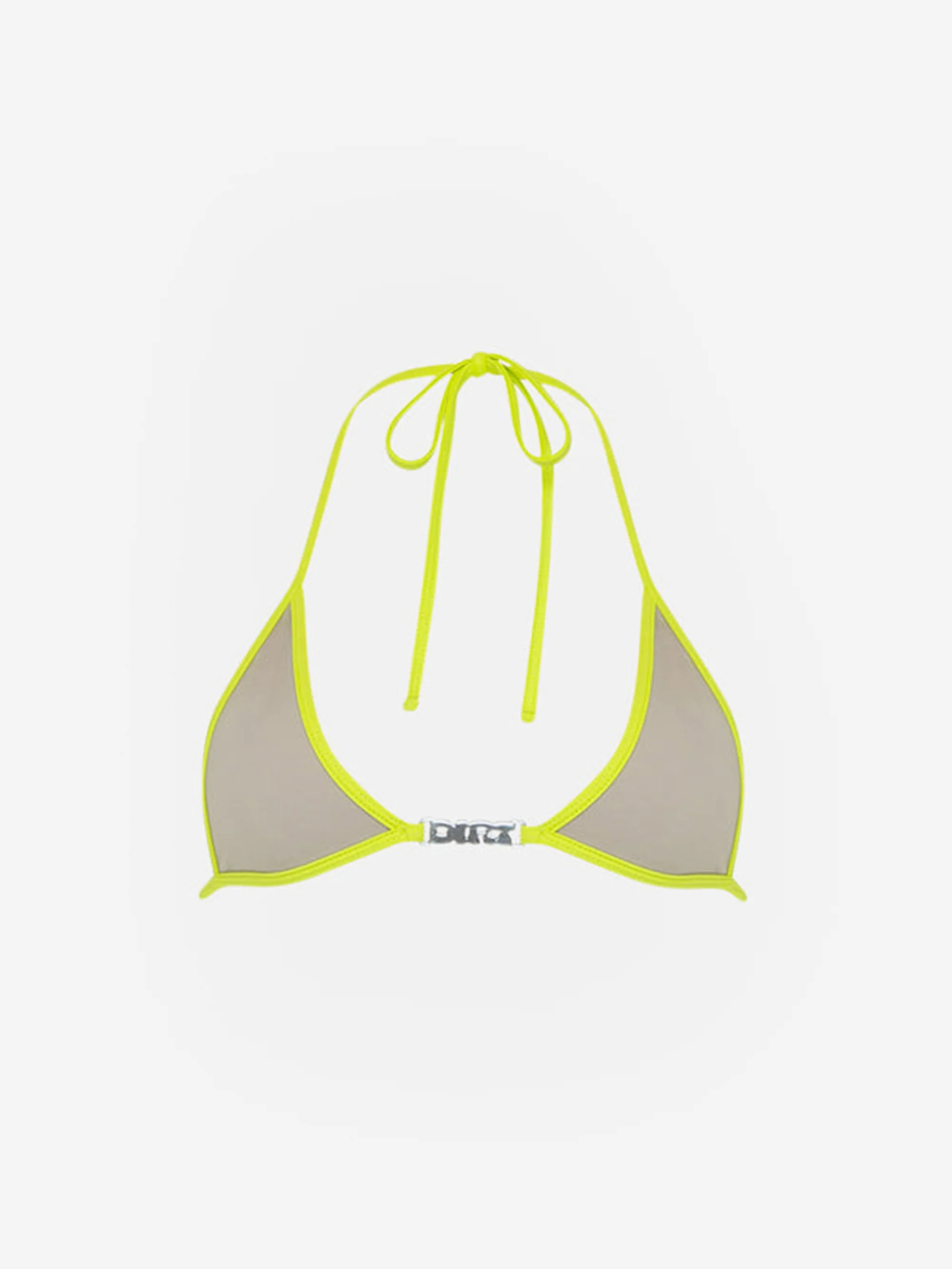 DIRT Bikini Top - Beige/Lime