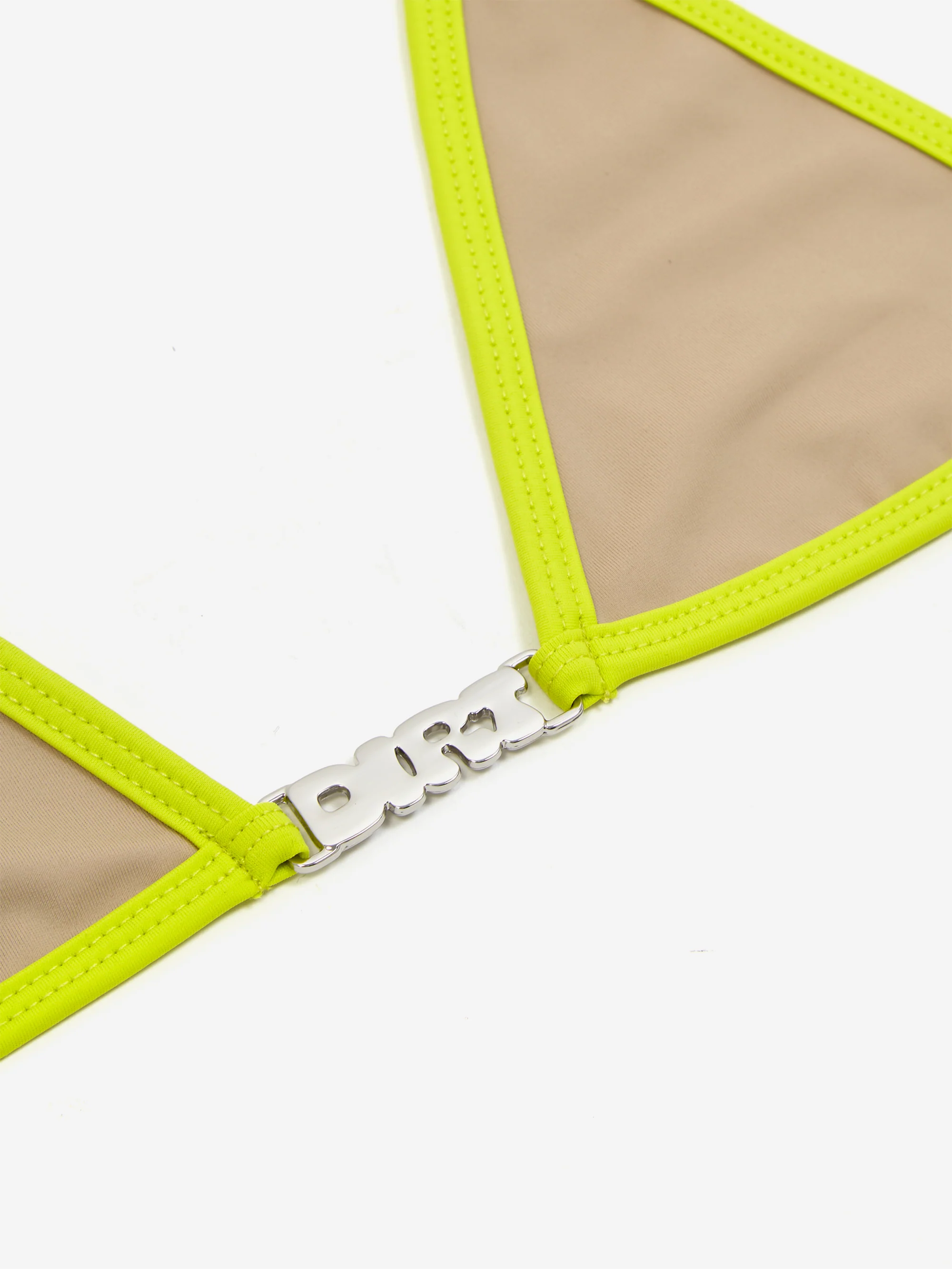 DIRT Bikini Top - Beige/Lime - Image 2