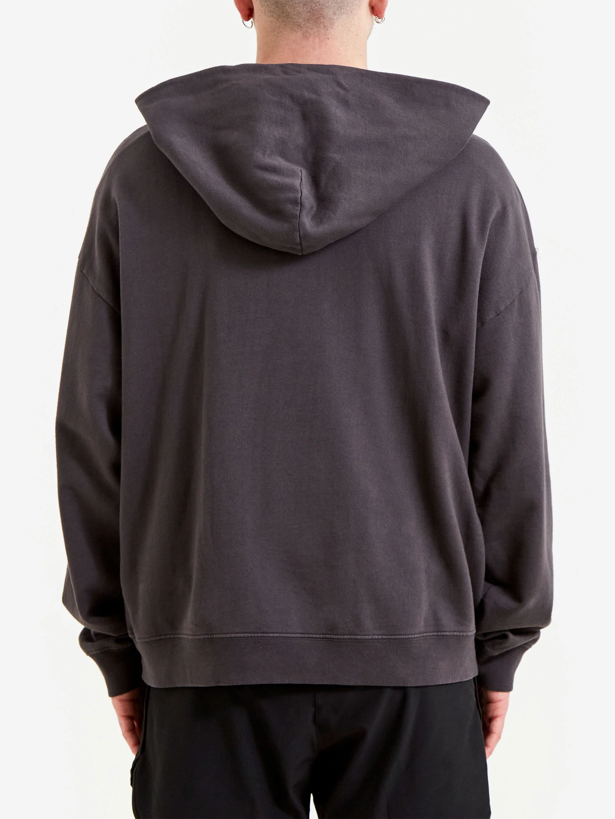 District Vision California Cotton Hoodie - Black Wordmark - Image 6