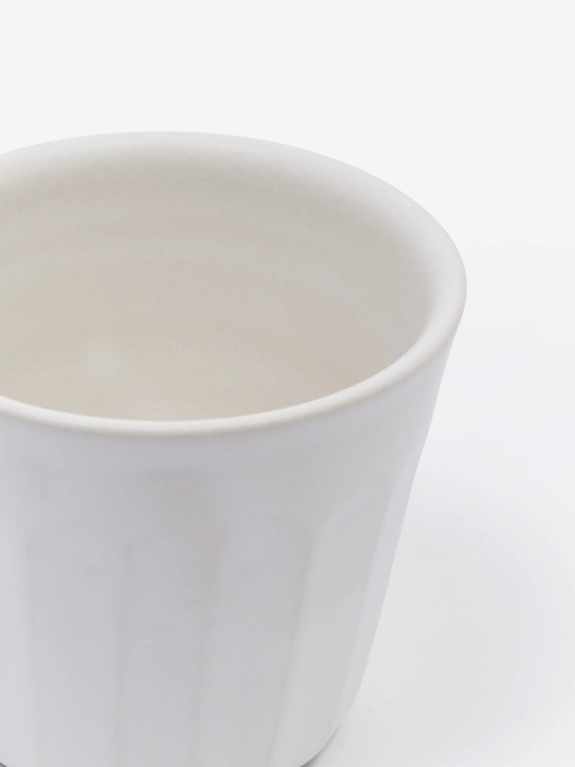 DOR & TAN Faceted Beaker - Matte White - Image 2