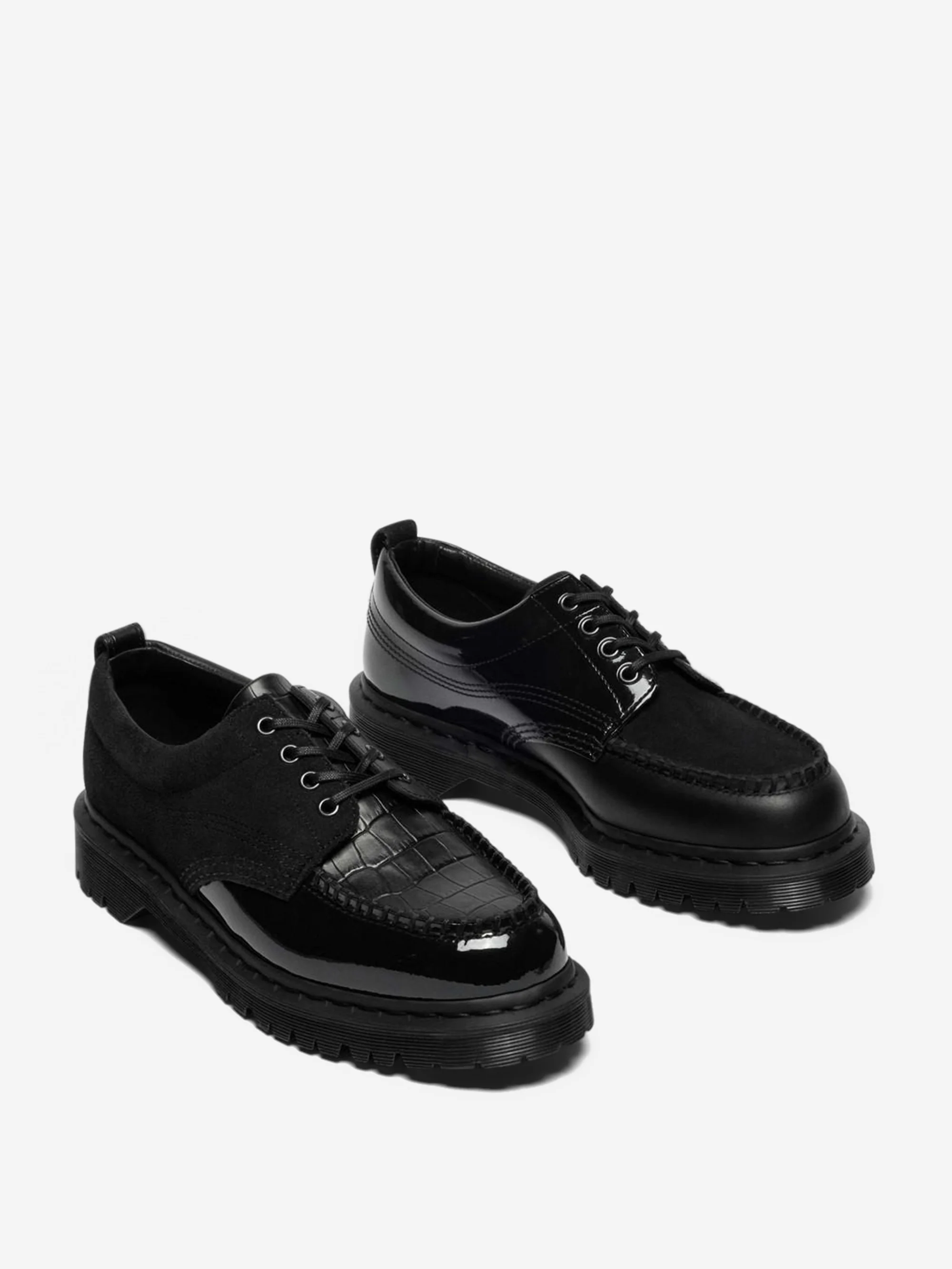 Dr Martens x Beams Lowell - Black/Black Croc - Image 2