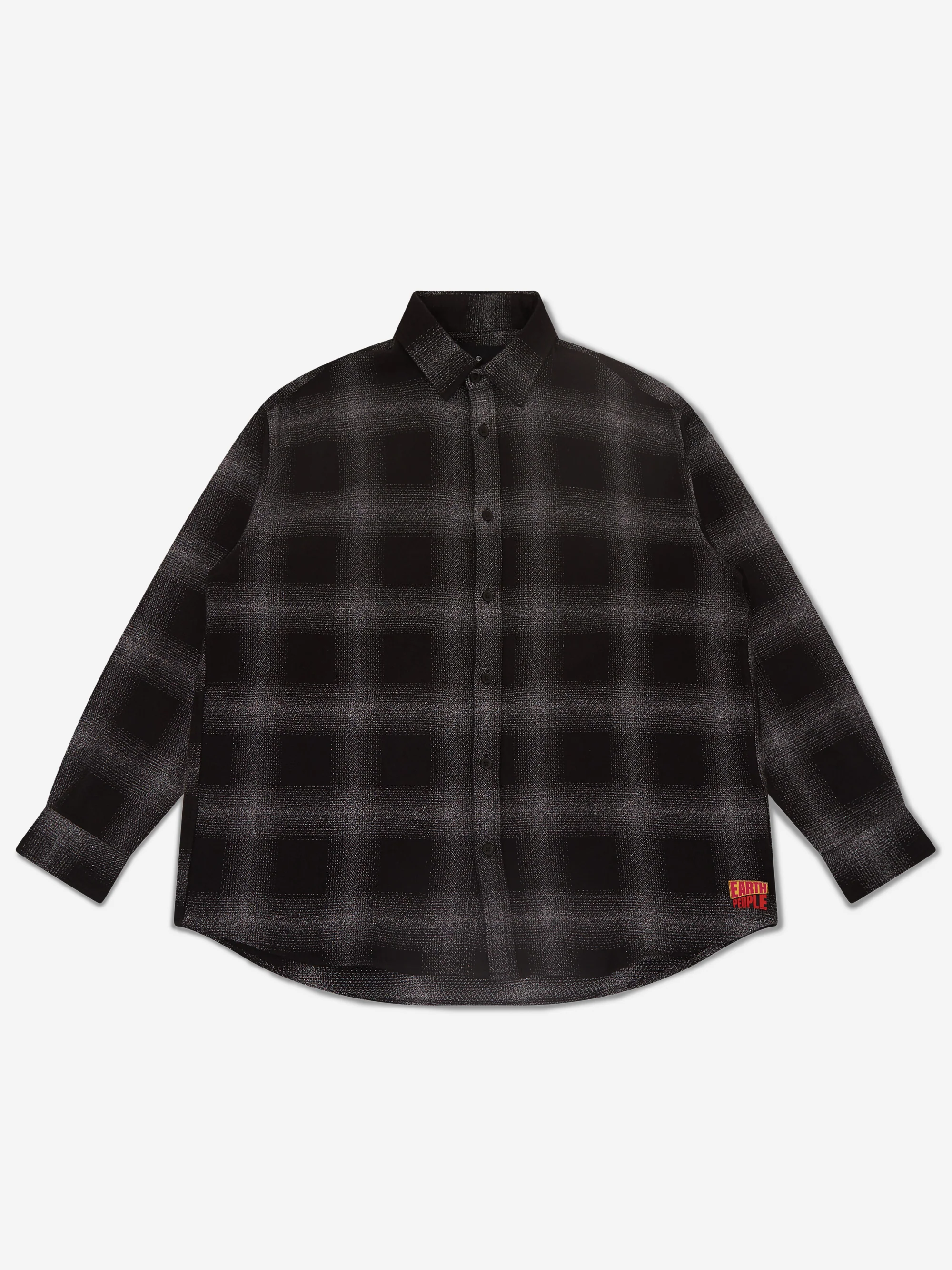 Earth People Check Shirt - Black