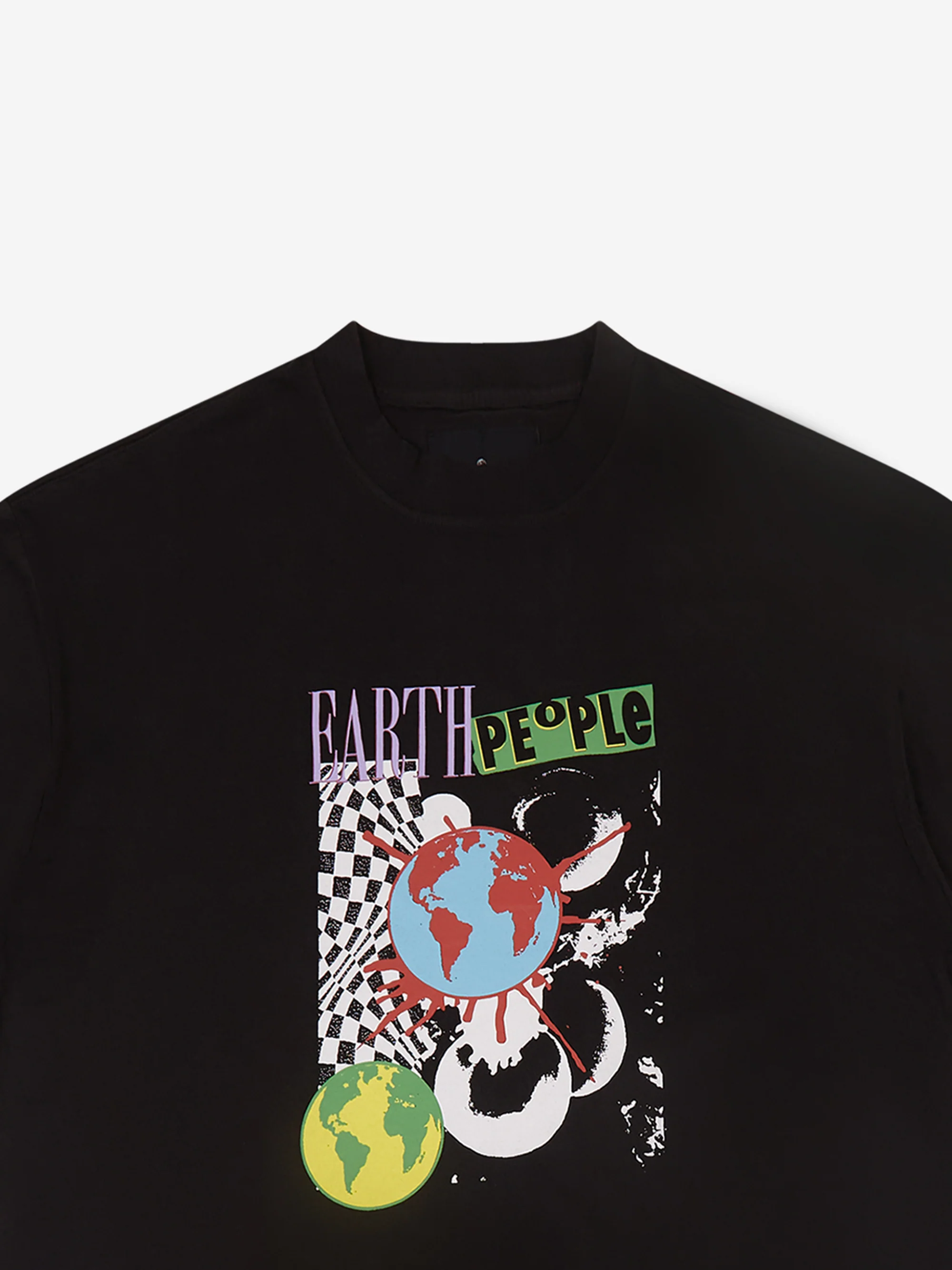 Earth People Planets Crew T-Shirt - Black - Image 2