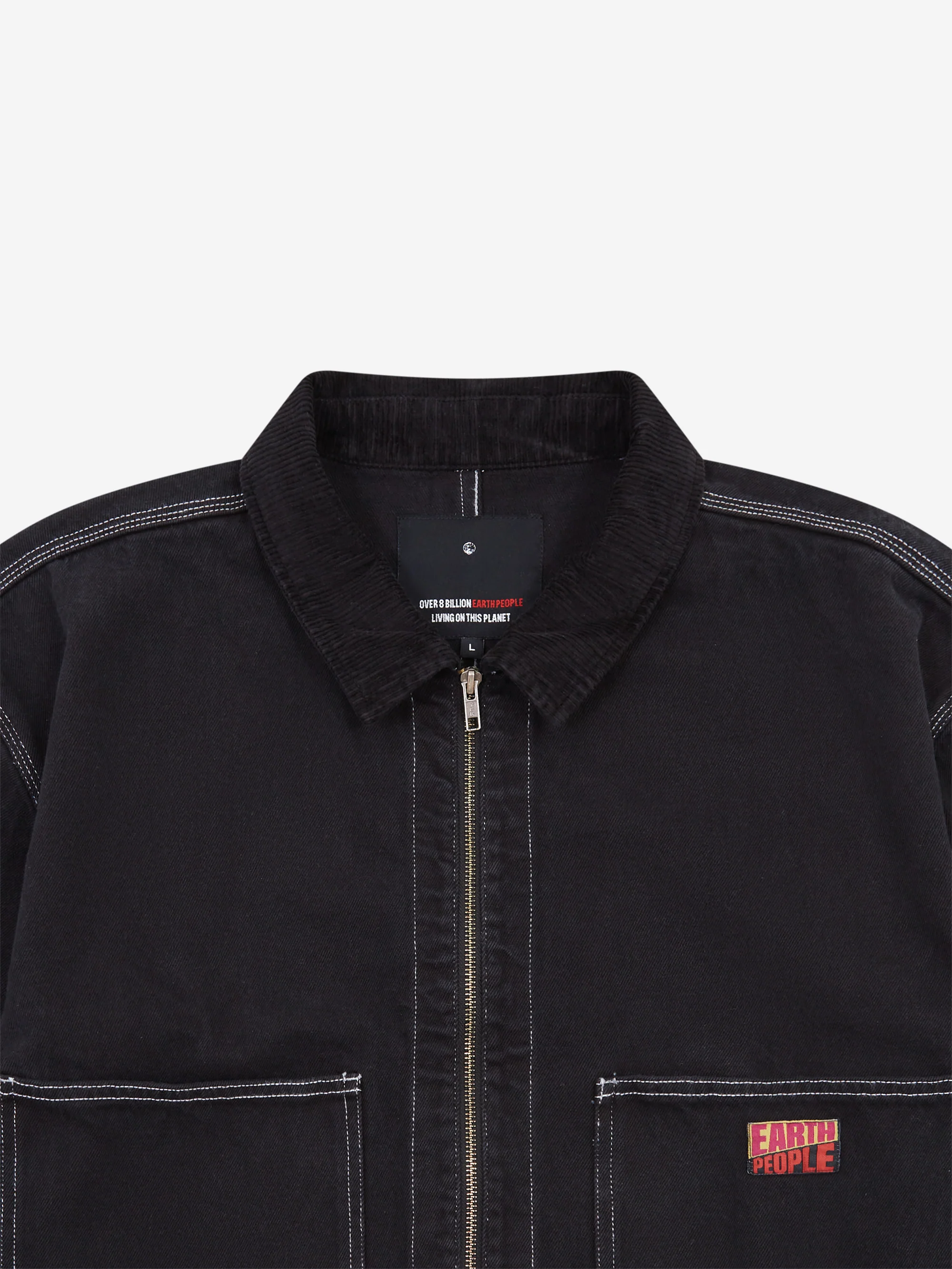 Earth People Worker Jacket - Black - Image 2