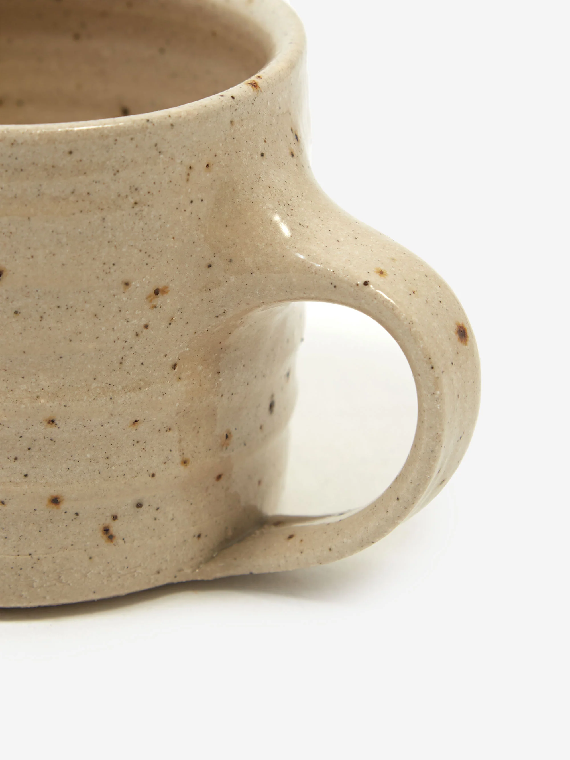 Eleanor Torbati Ceramics Stoneware Low Wide Mug - Speckled - Image 4