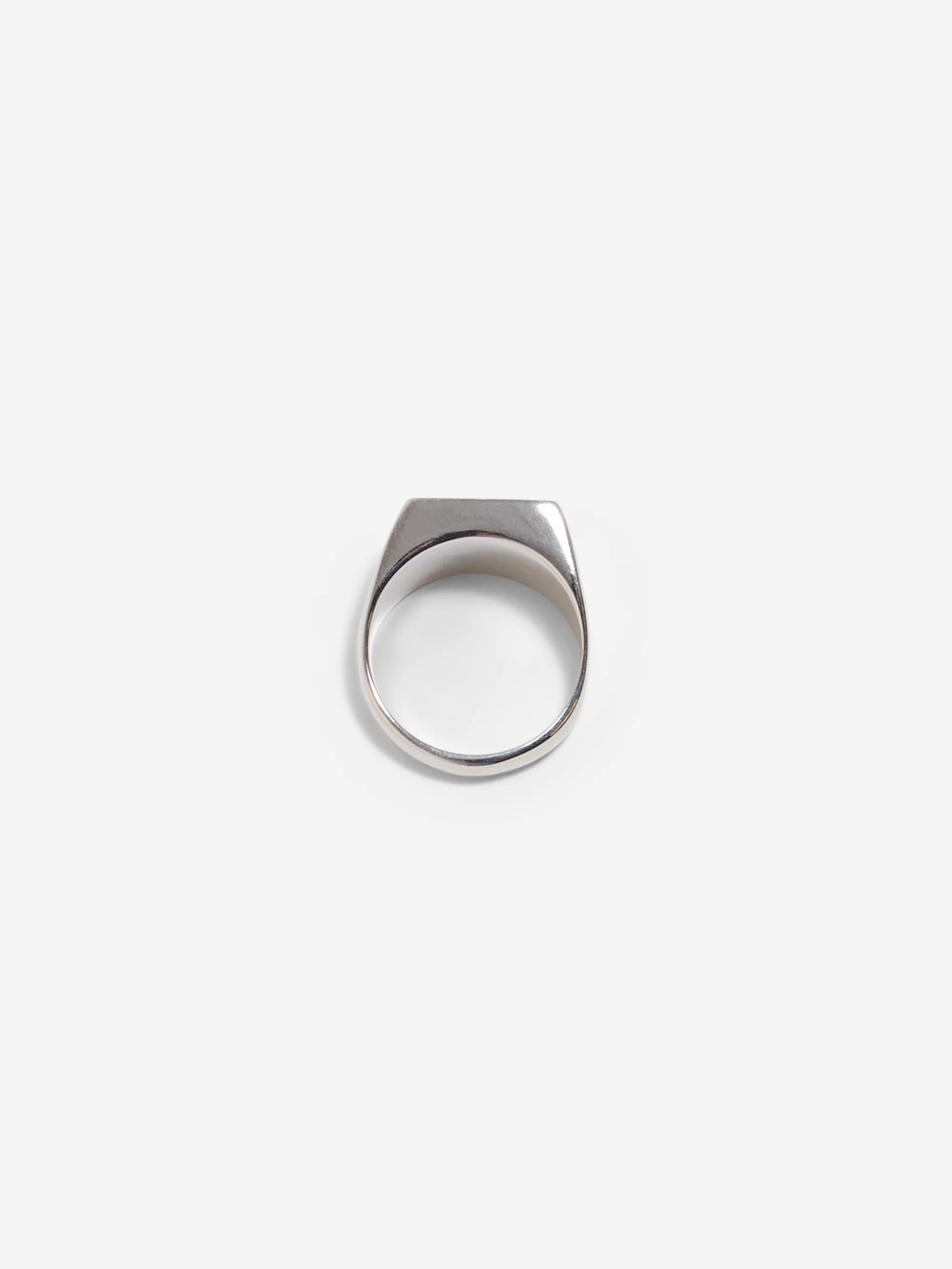 Ellie Mercer Island Texture Signet Ring - Silver/Green - Image 4