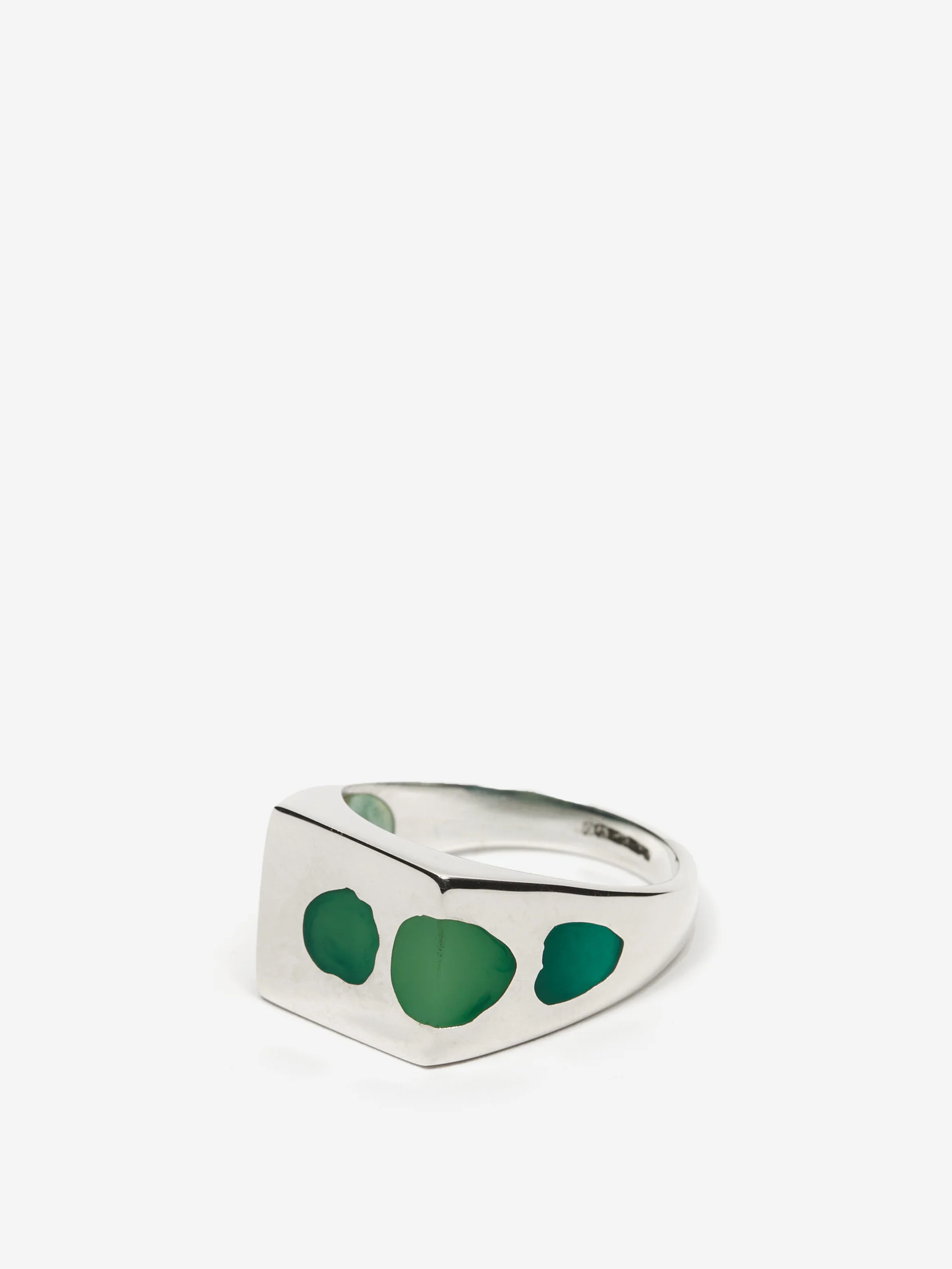 Ellie Mercer Three Circles Ring - Green