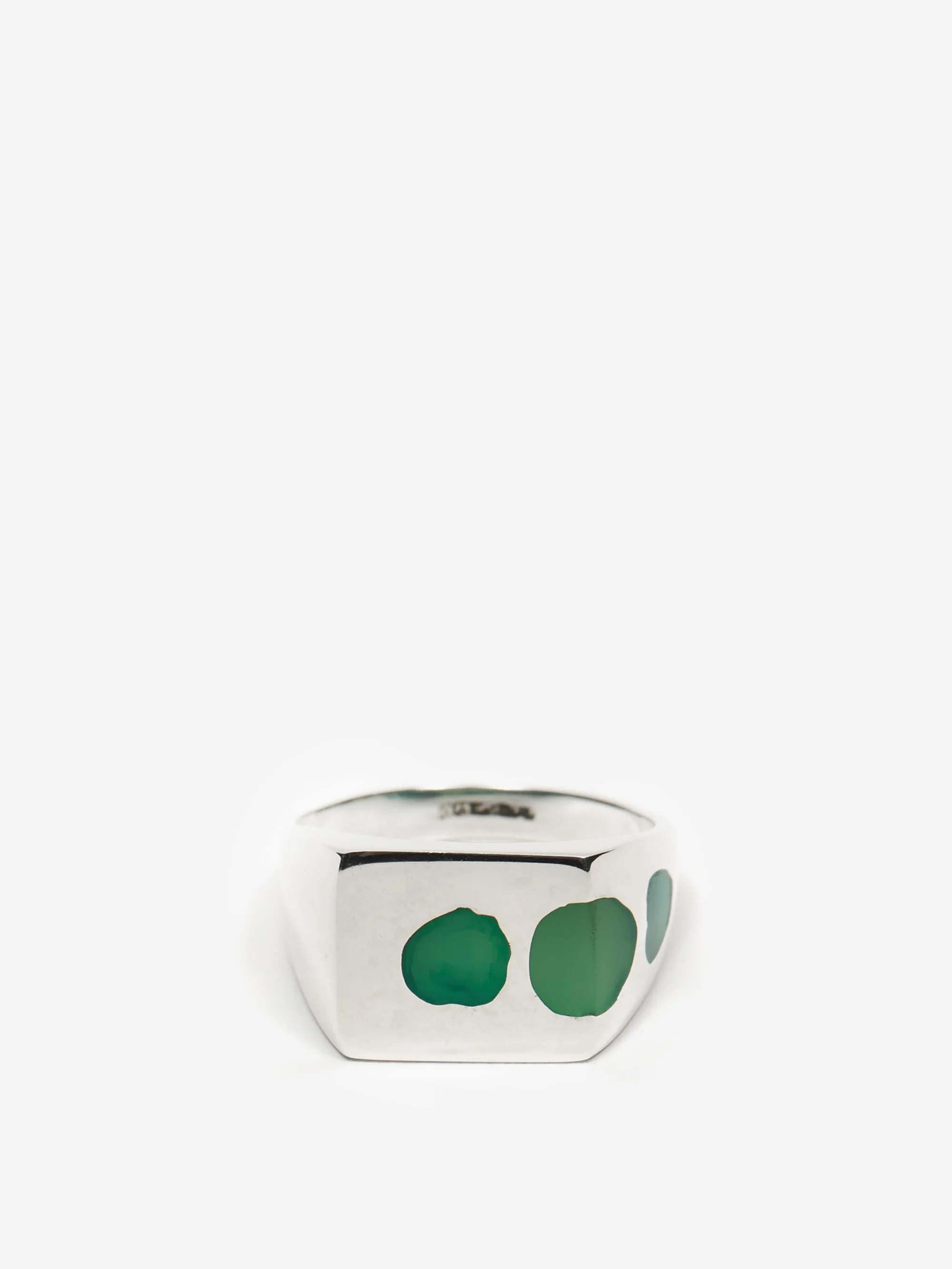 Ellie Mercer Three Circles Ring - Green - Image 3