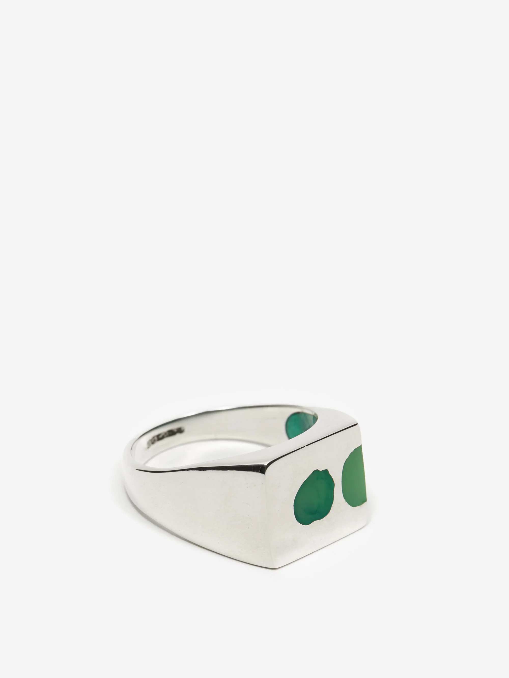 Ellie Mercer Three Circles Ring - Green - Image 4