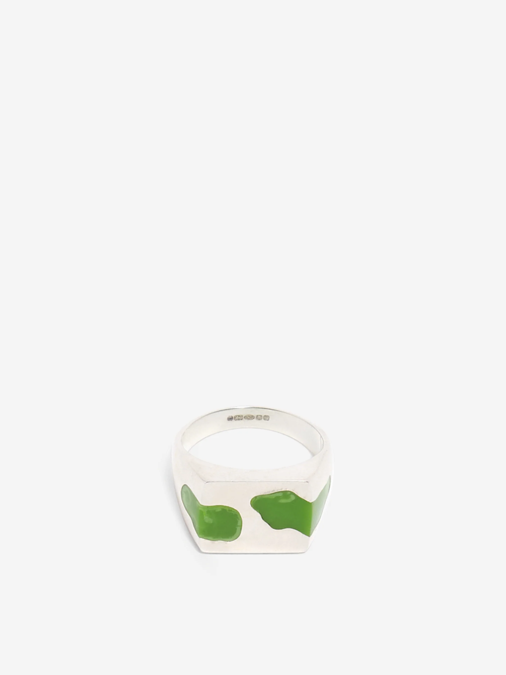 Ellie Mercer Two Piece Signet Ring - Green - Image 2