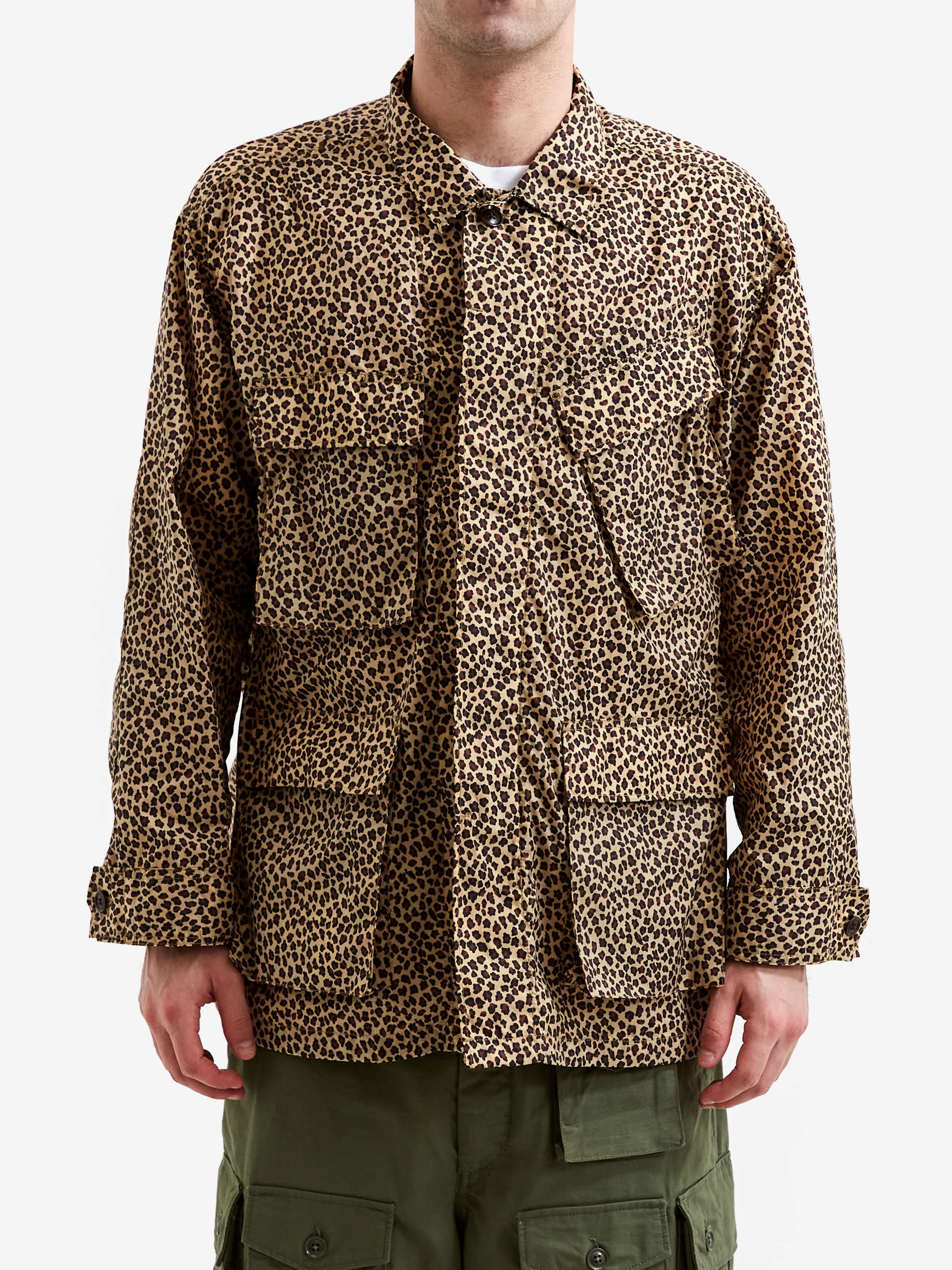 Engineered Garments BDU Jacket - Khaki Leopard Print - Image 5