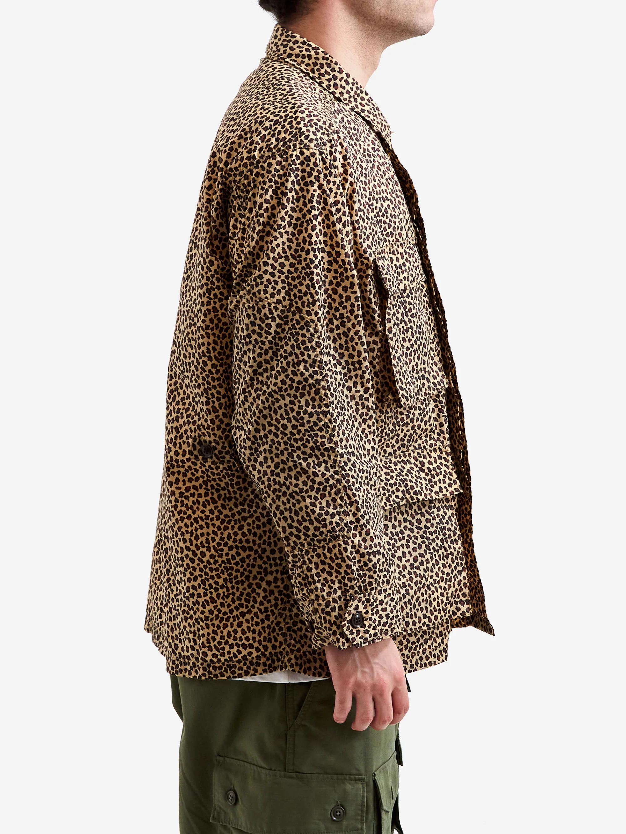 Engineered Garments BDU Jacket - Khaki Leopard Print - Image 6