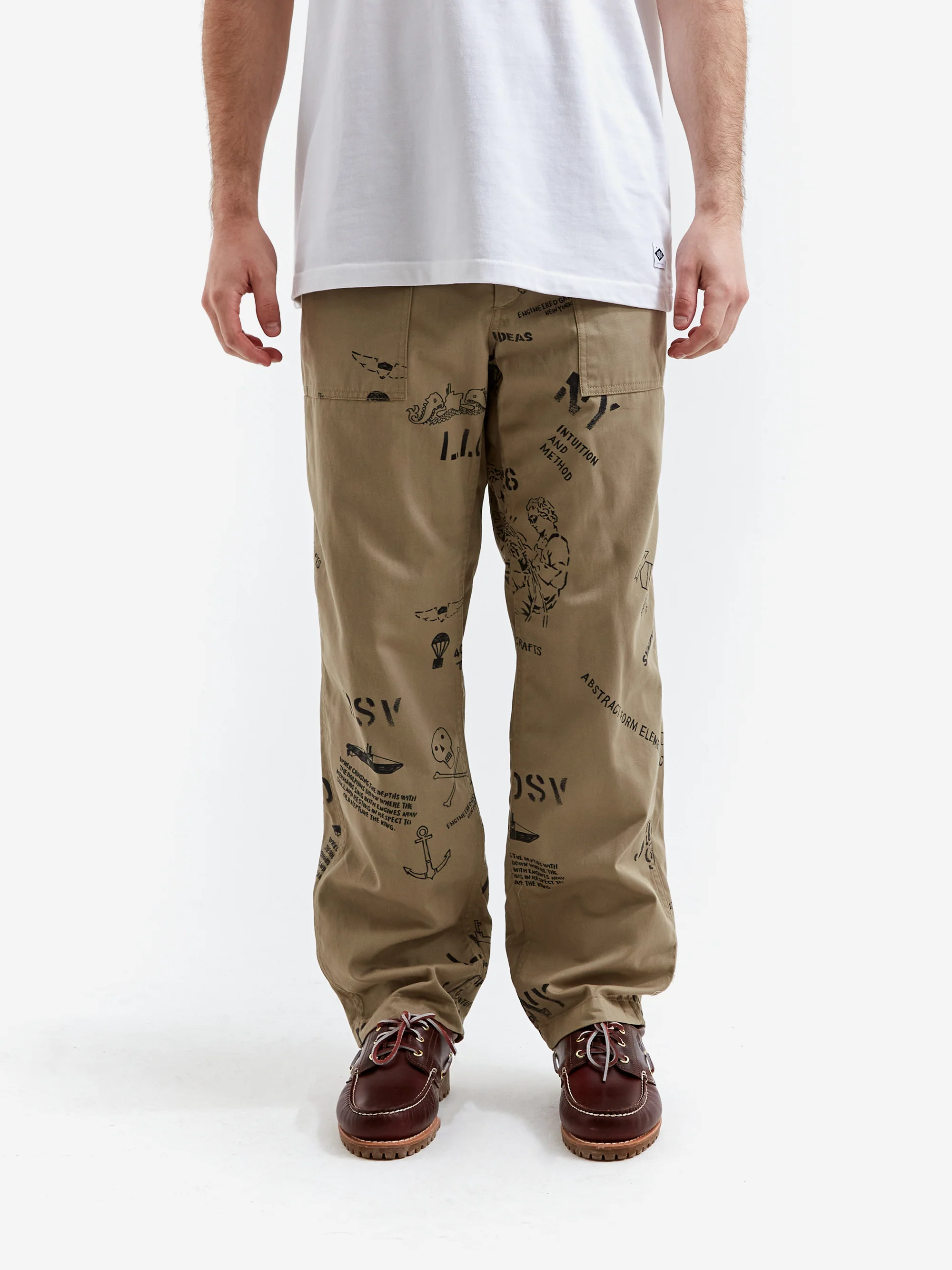 Engineered Garments Fatigue Pant - Khaki Graffiti Flat Twill - Image 2