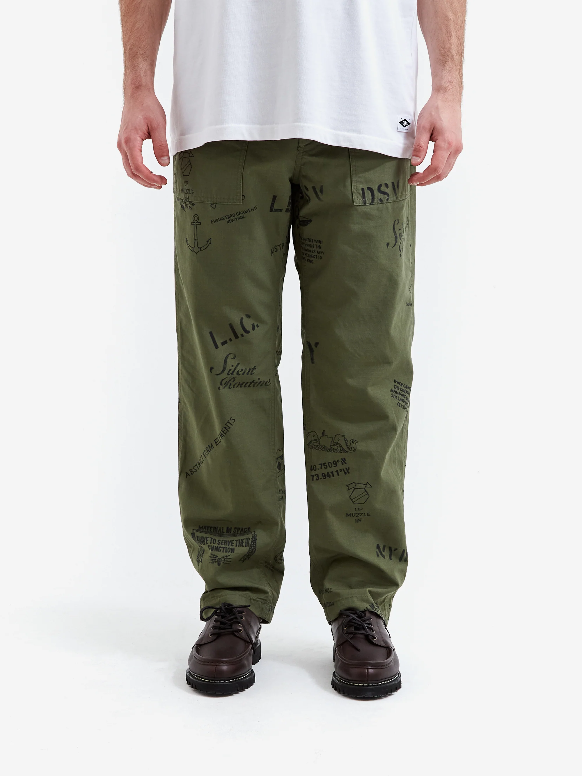 Engineered Garments Fatigue Pant - Olive Graffiti Ripstop - Image 2