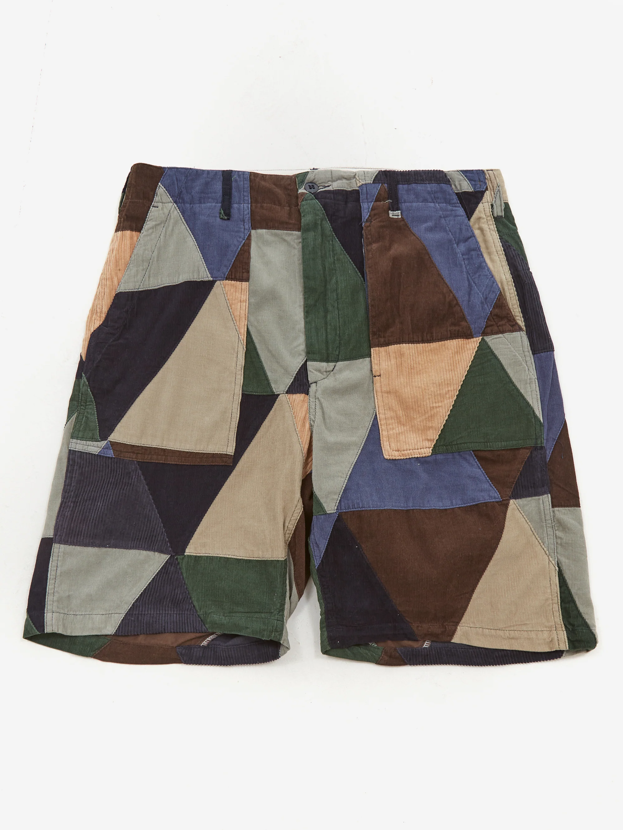 Engineered Garments Fatigue Short - Multi Colour Triangle Patchwork