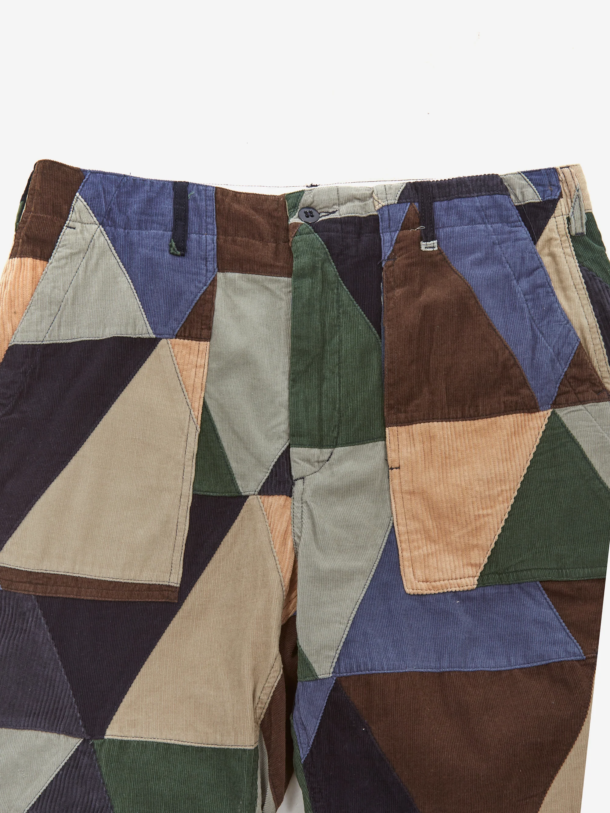 Engineered Garments Fatigue Short - Multi Colour Triangle Patchwork - Image 3