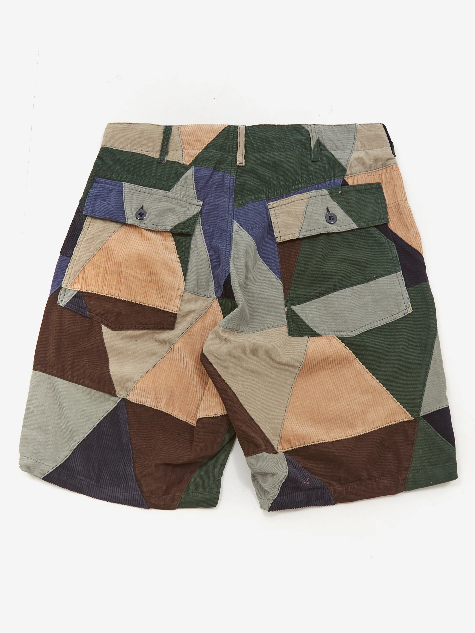Engineered Garments Fatigue Short - Multi Colour Triangle Patchwork - Image 4