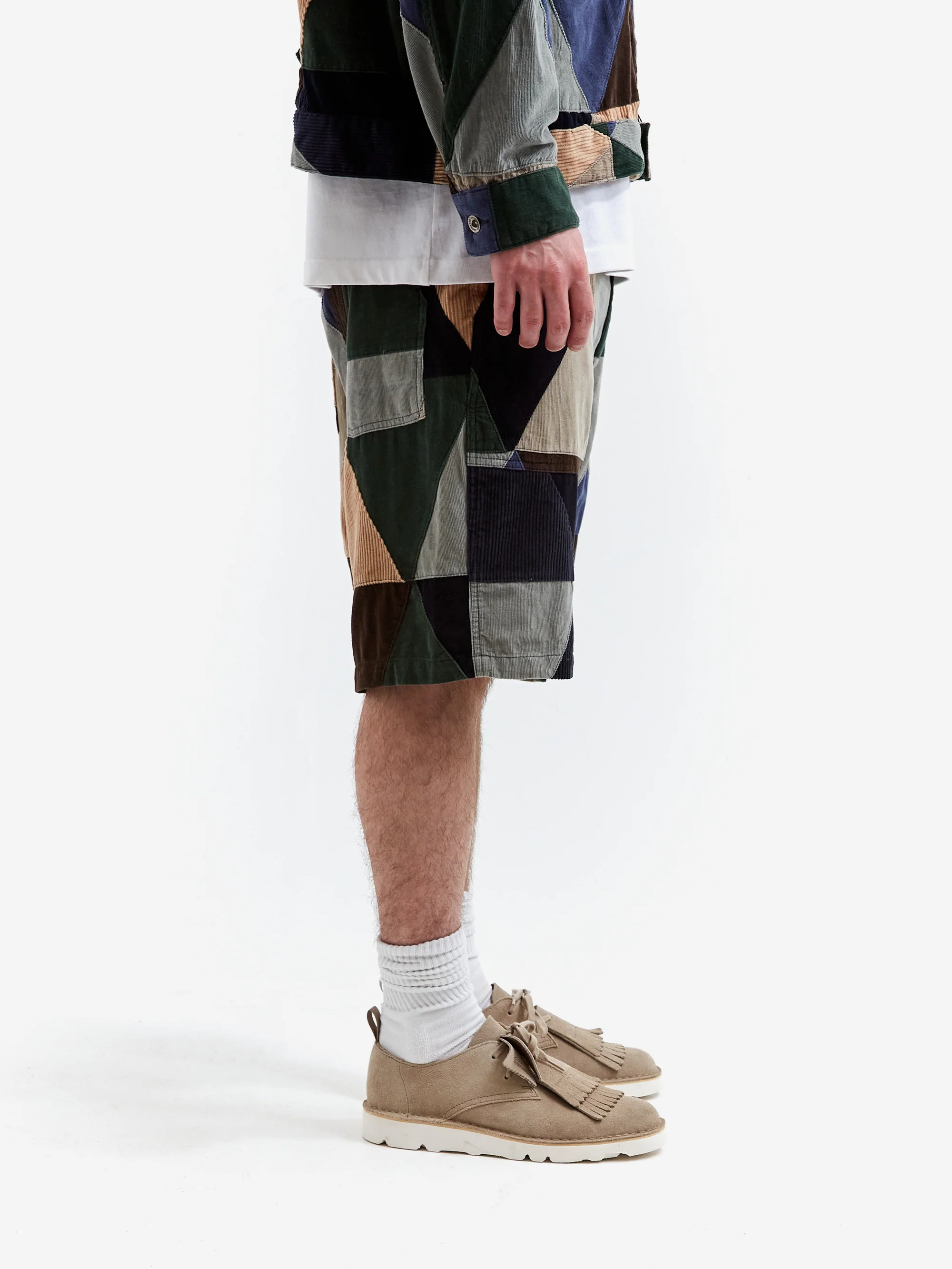 Engineered Garments Fatigue Short - Multi Colour Triangle Patchwork - Image 5