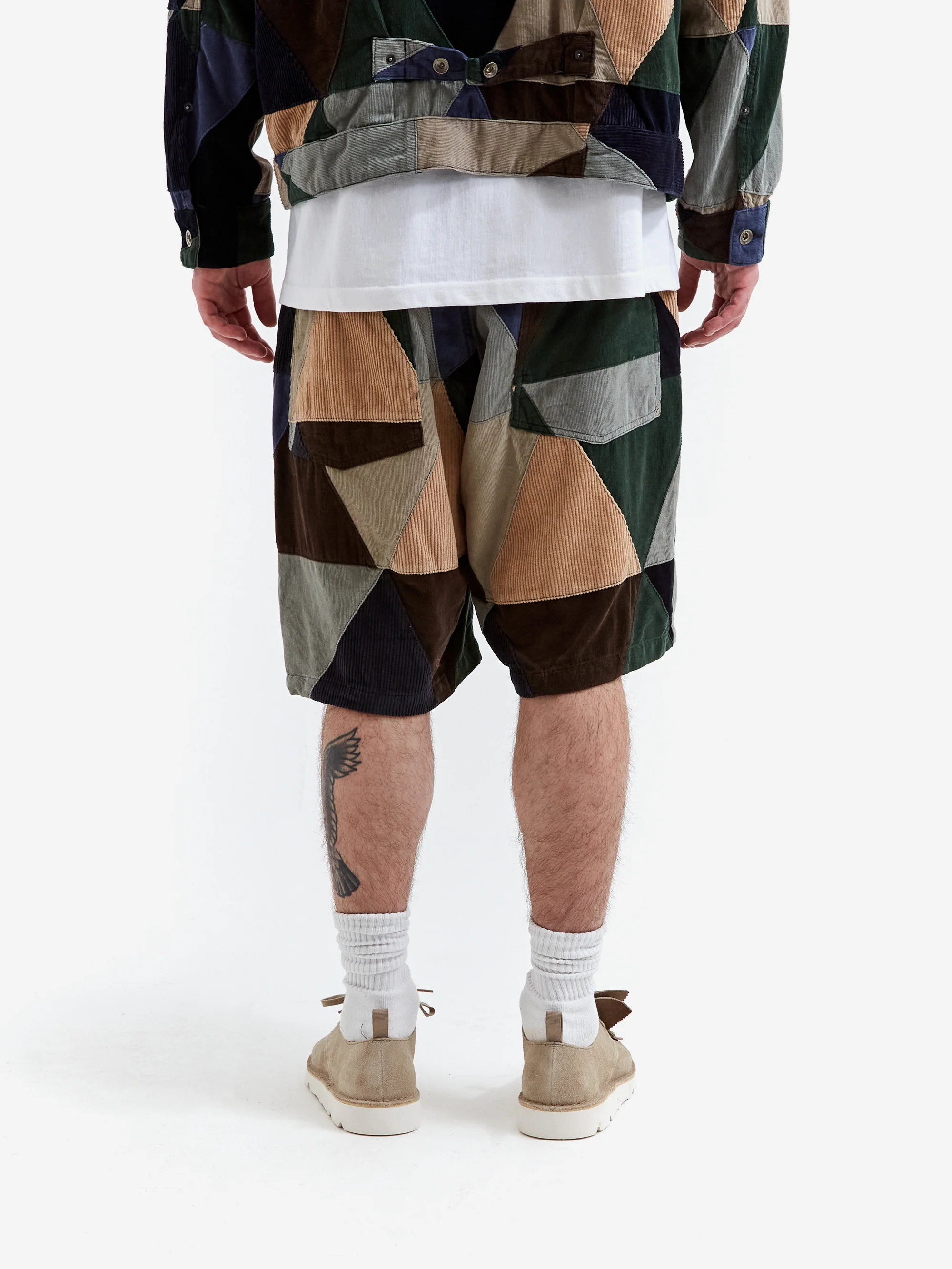 Engineered Garments Fatigue Short - Multi Colour Triangle Patchwork - Image 6
