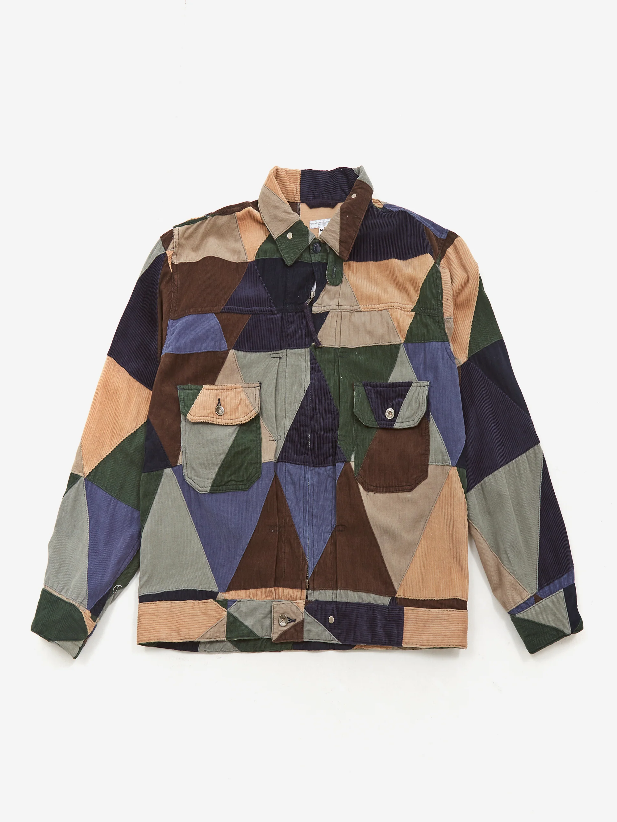 Engineered Garments Trucker Jacket - Multi Colour Triangle Patchwork