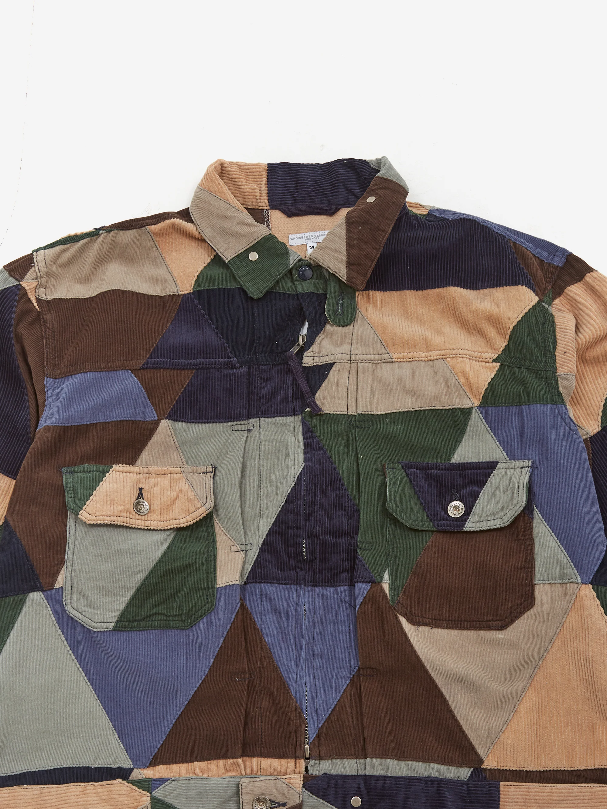 Engineered Garments Trucker Jacket - Multi Colour Triangle Patchwork - Image 3