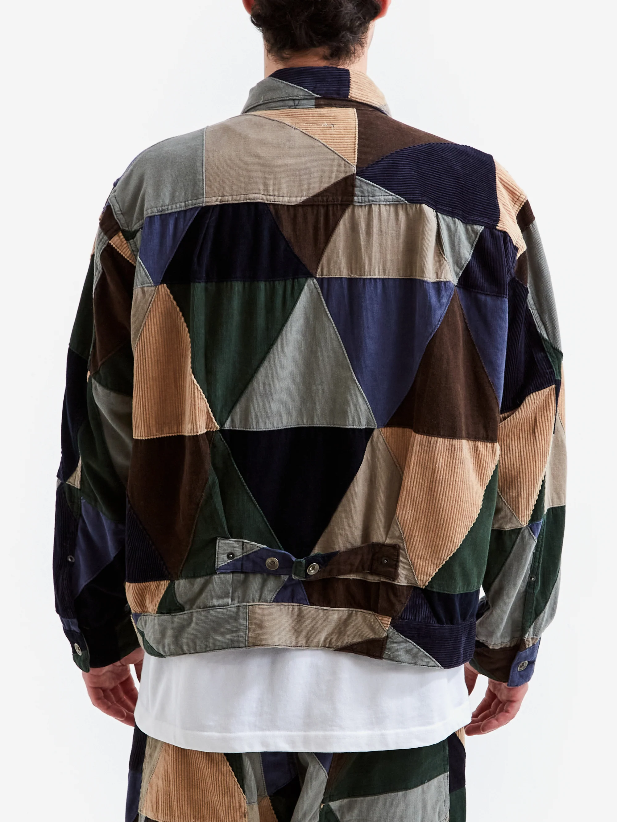 Engineered Garments Trucker Jacket - Multi Colour Triangle Patchwork - Image 7