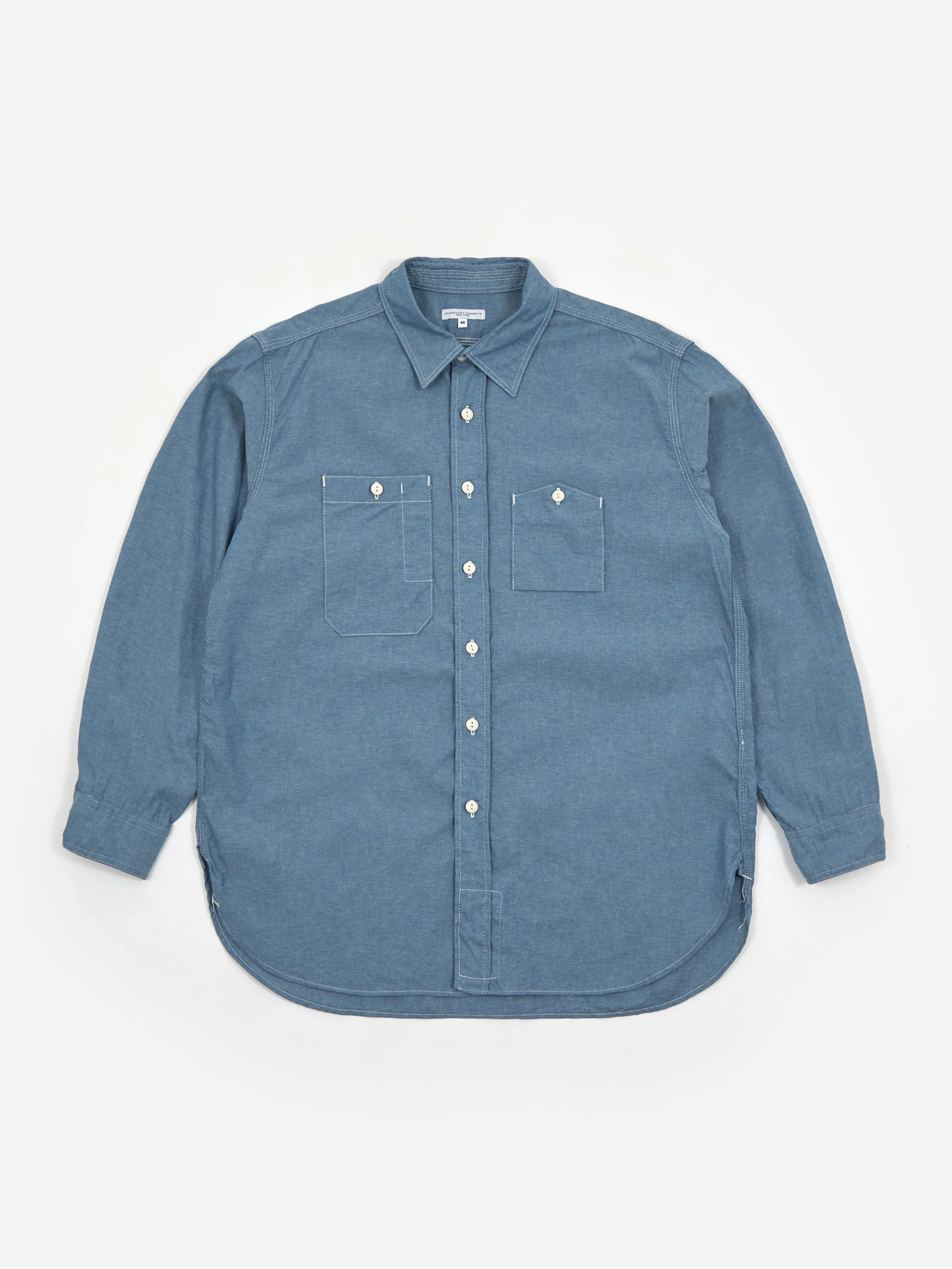 Engineered Garments Work Shirt - Light Blue Cotton Chambray