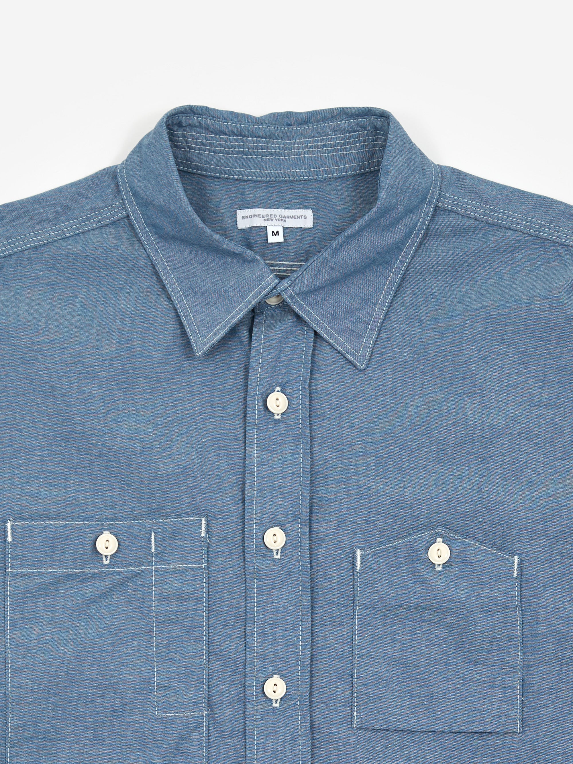 Engineered Garments Work Shirt - Light Blue Cotton Chambray - Image 3