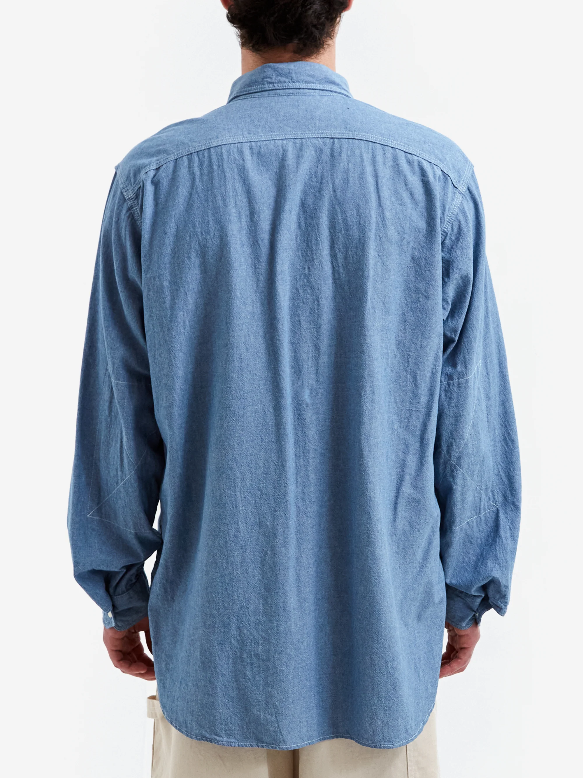 Engineered Garments Work Shirt - Light Blue Cotton Chambray - Image 6