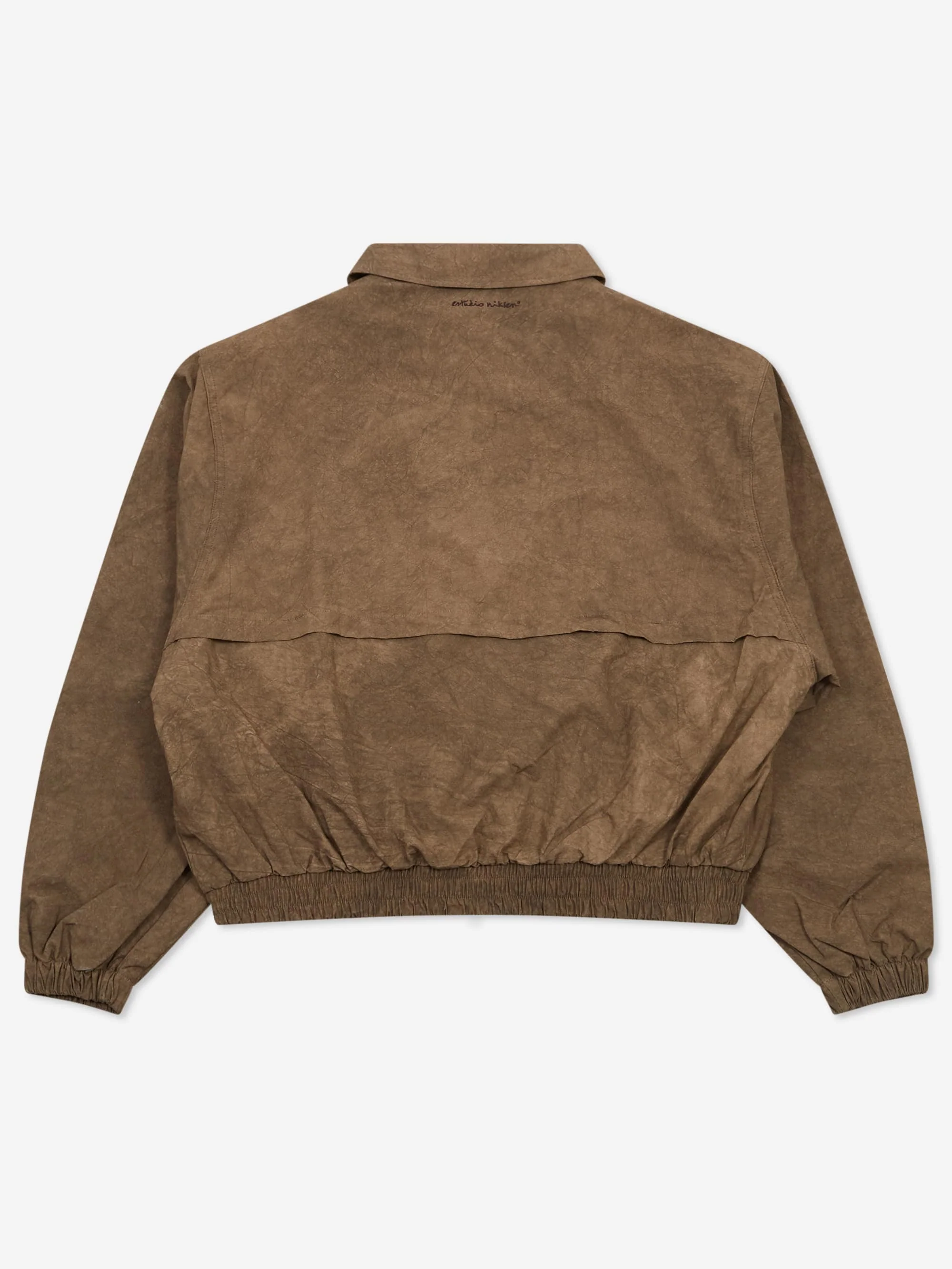 Estudio Niksen Acid Wash Bomber Jacket - Brown - Image 9