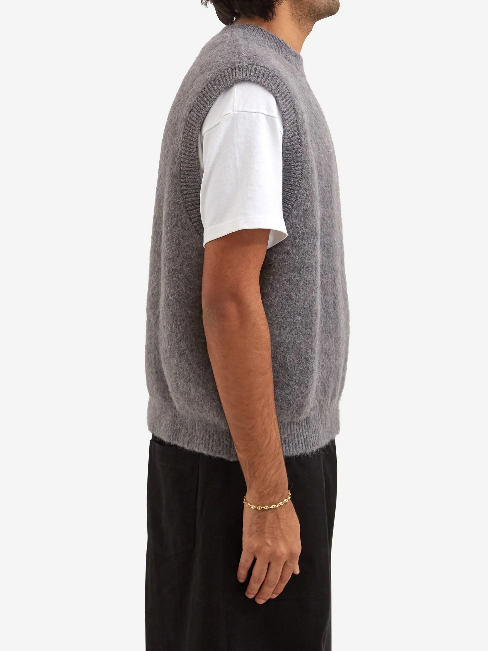 Estudio Niksen Alpaca Knit Vest - Grey - Image 5