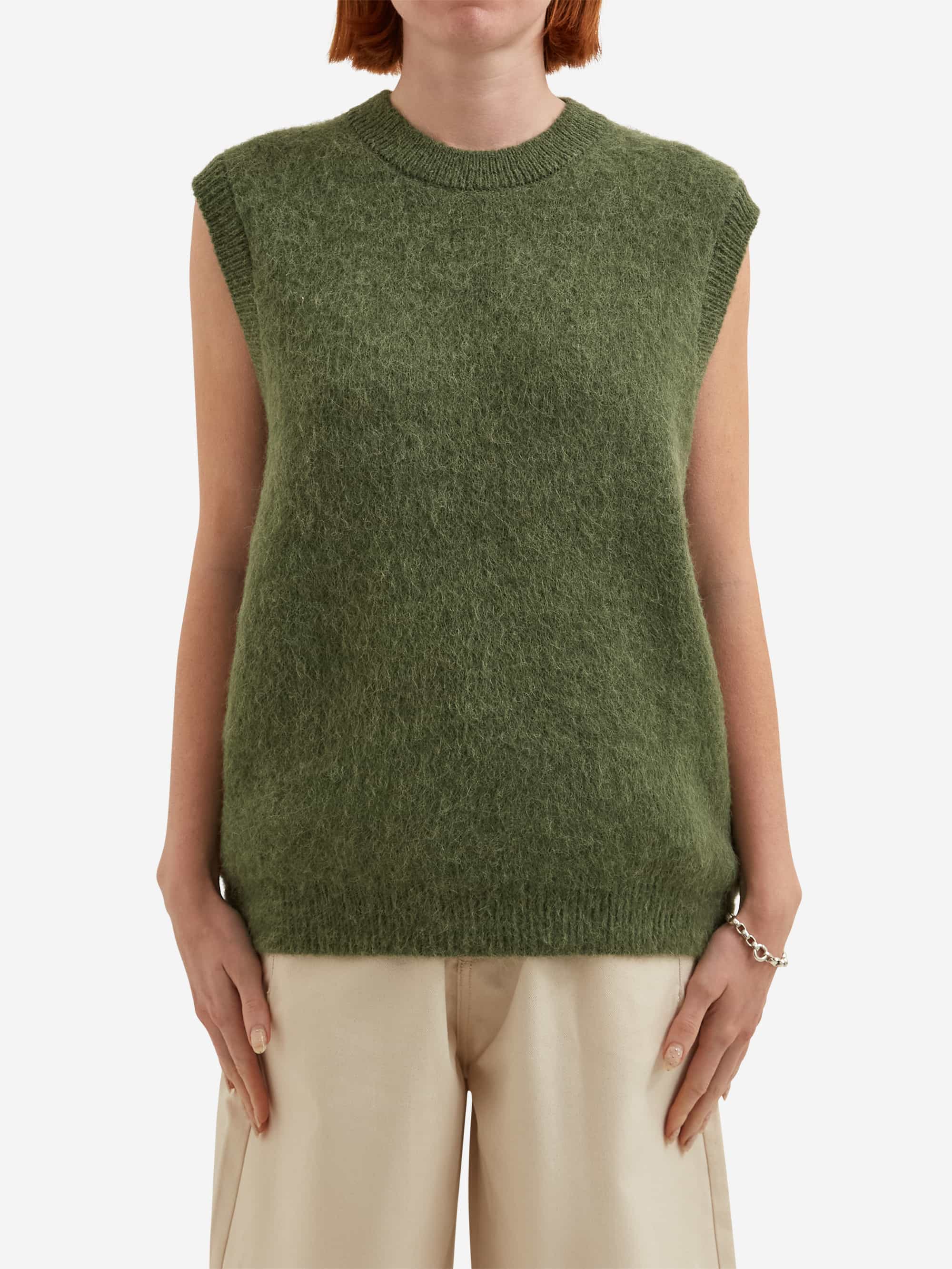 Estudio Niksen Alpaca Knit Vest W - Green