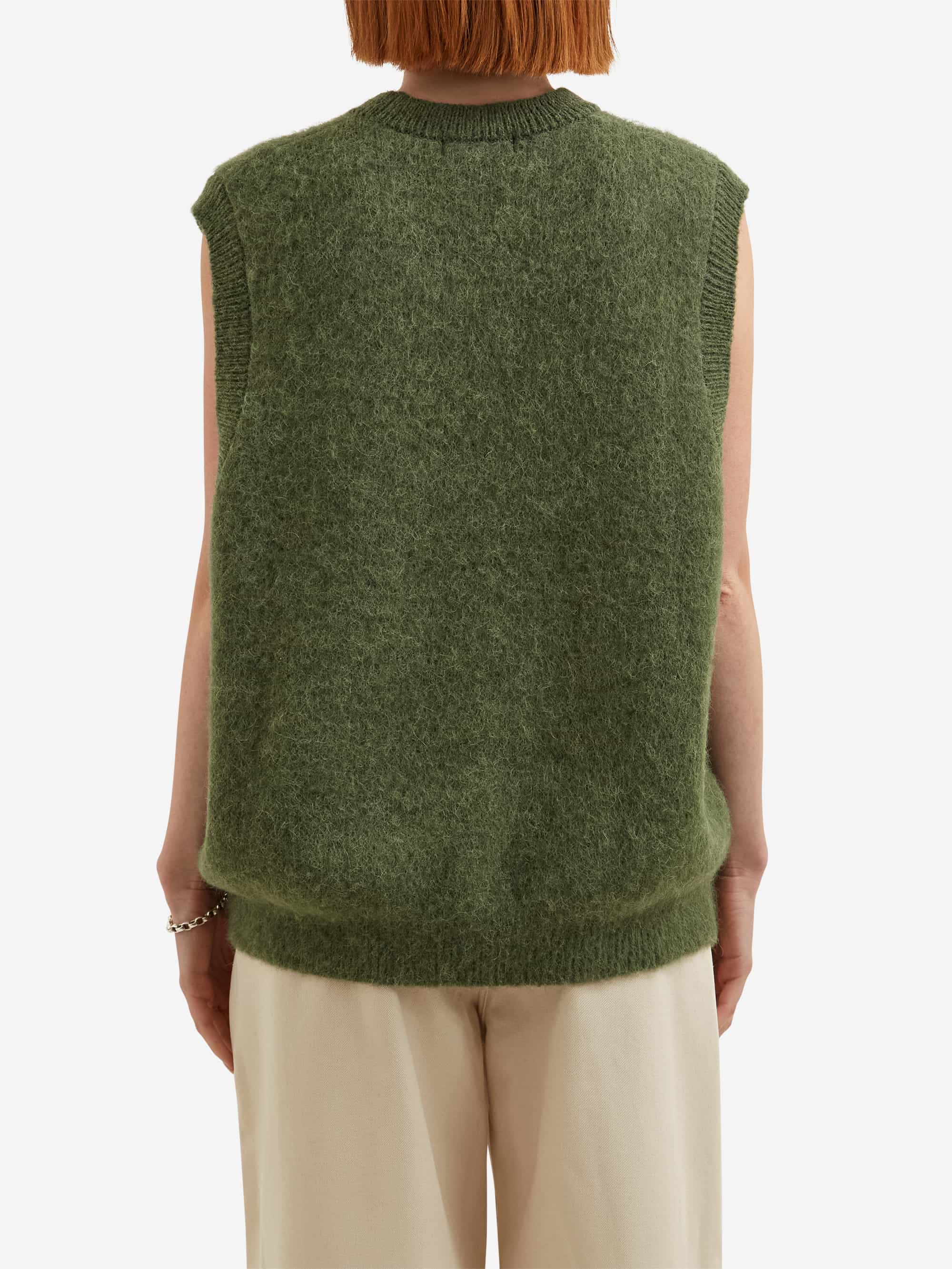 Estudio Niksen Alpaca Knit Vest W - Green - Image 3